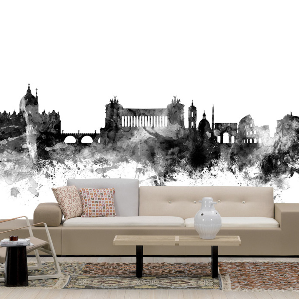 Fototapet rome peisaj negru, personalizat, photowall 