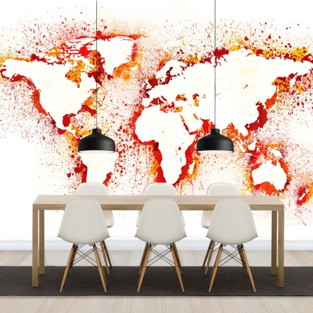 Fototapet abstract harta lumii, personalizat, photowall 