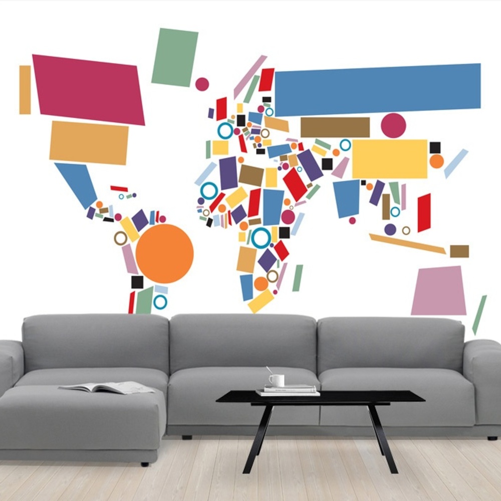 Fototapet abstract harta lumii , personalizat, photowall 