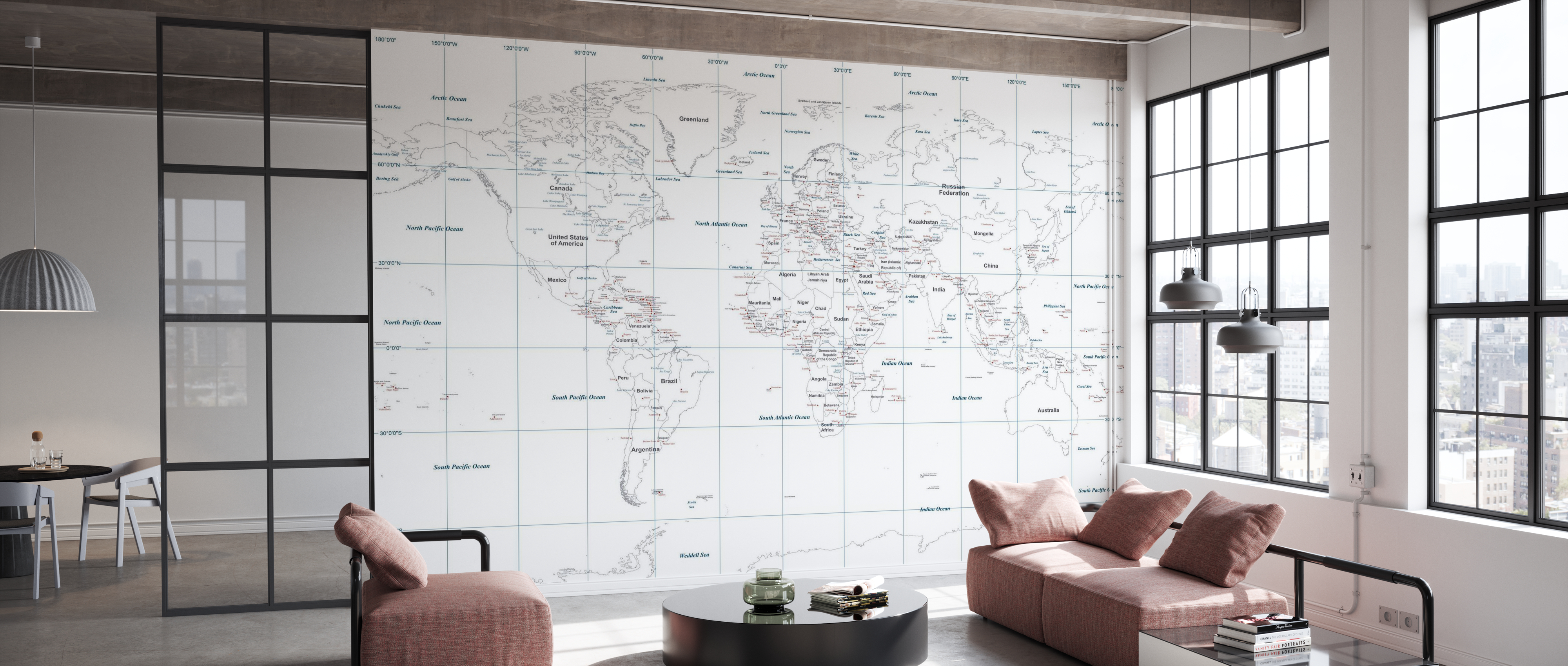 Tapet World Map, Photowall