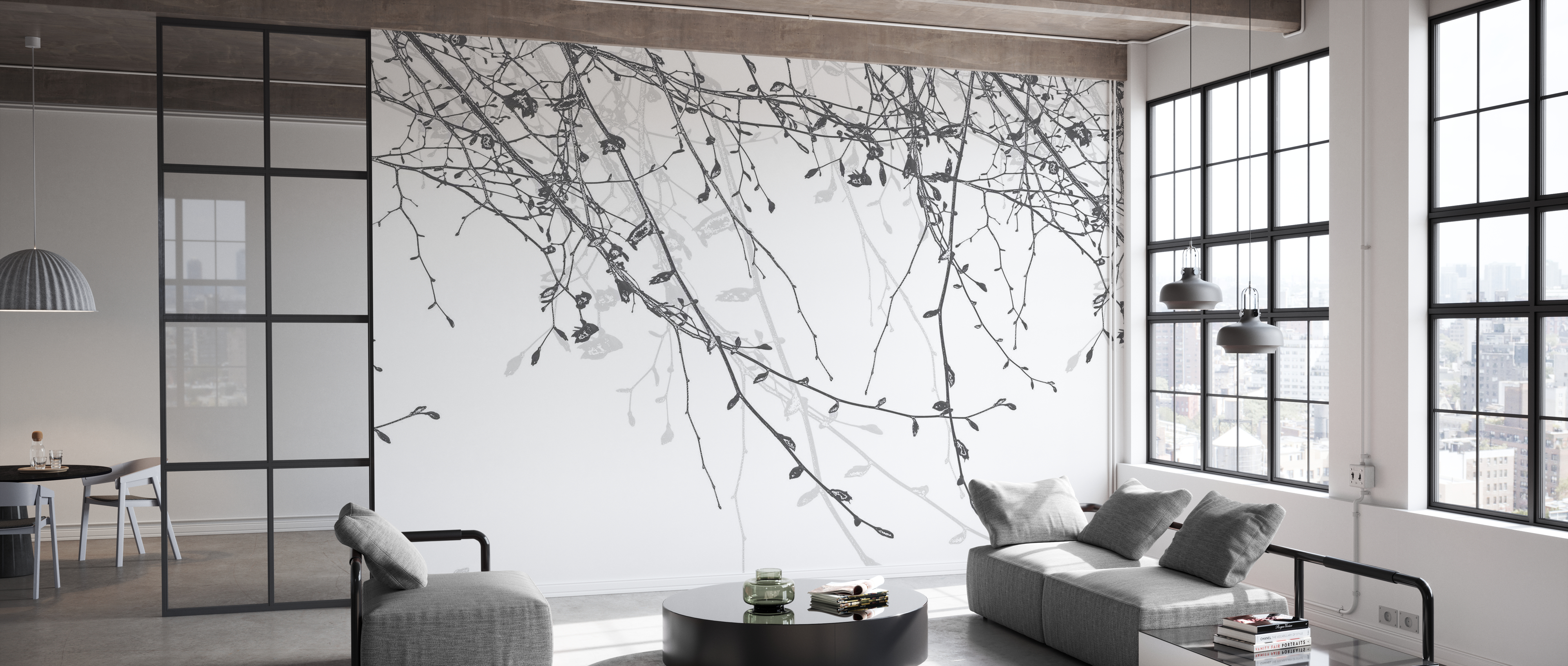 Tapet Spring Beech, Silver, Photowall