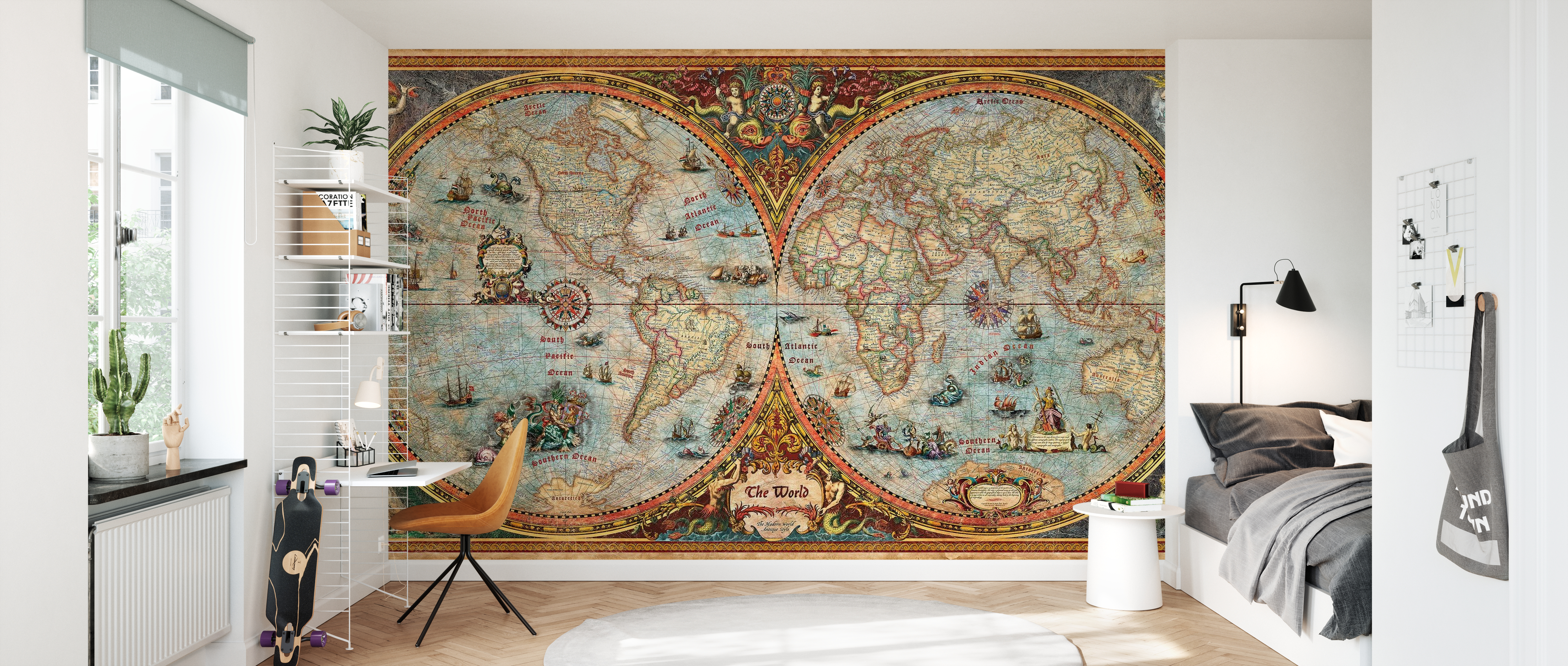 Tapet Hemisphere Map, Photowall