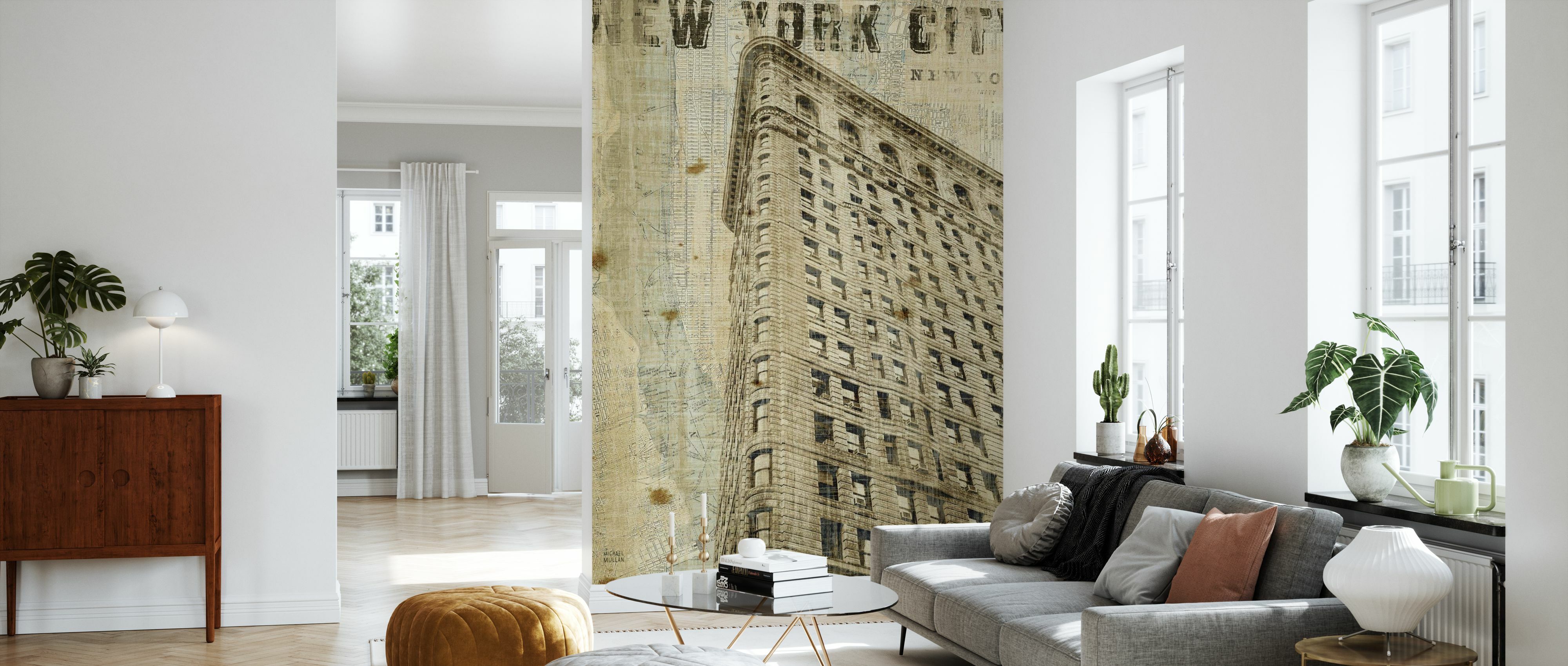 Tapet Vintage New York Flat Iron, Photowall