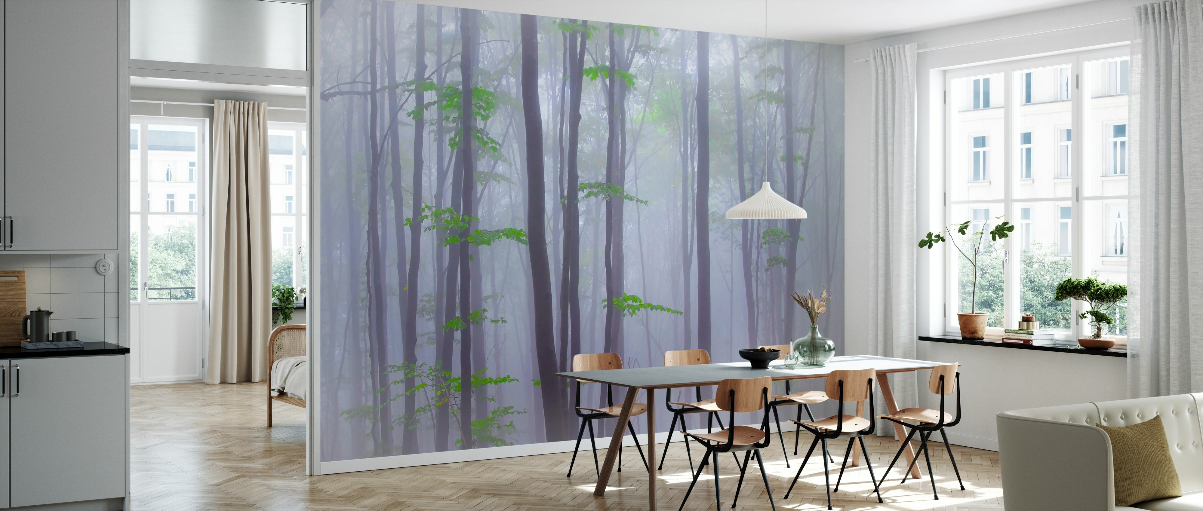 Fototapet misty woods, personalizat, photowall 