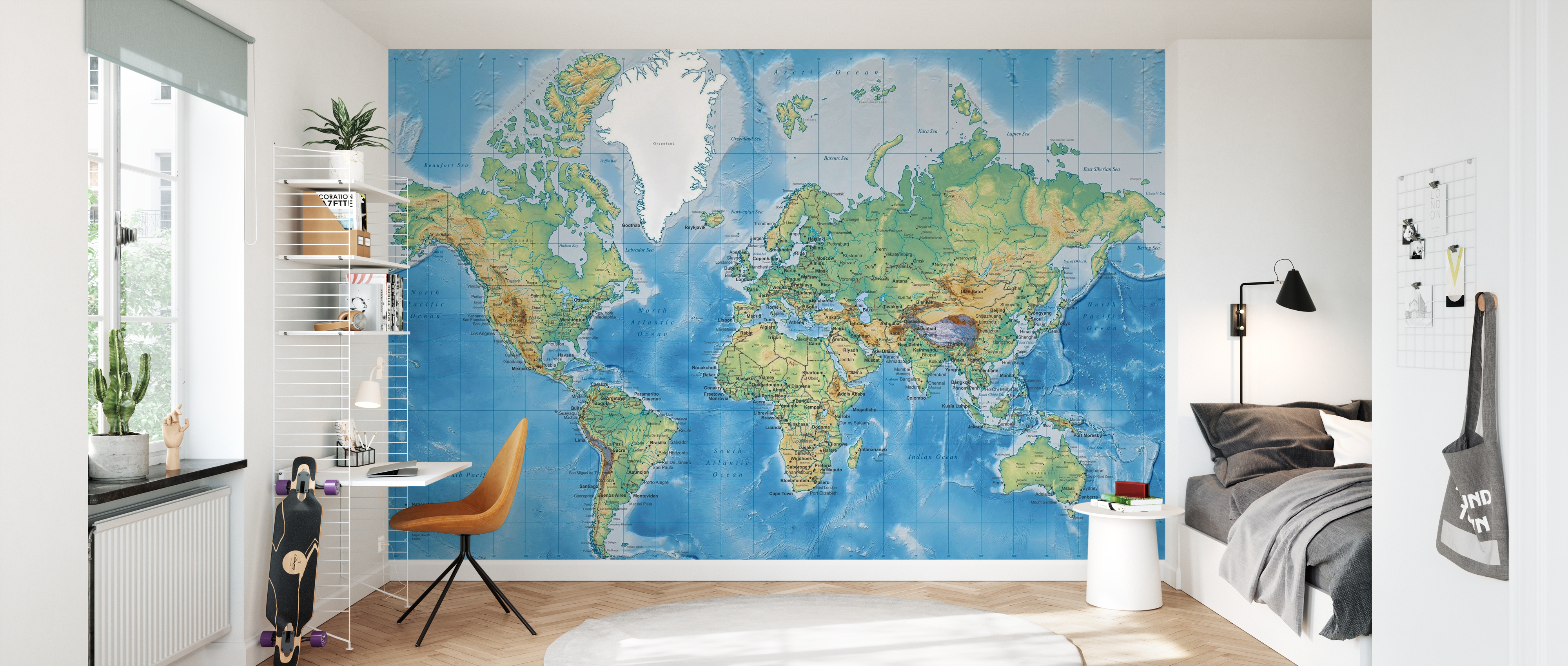 Tapet World Map Detailed, Photowall