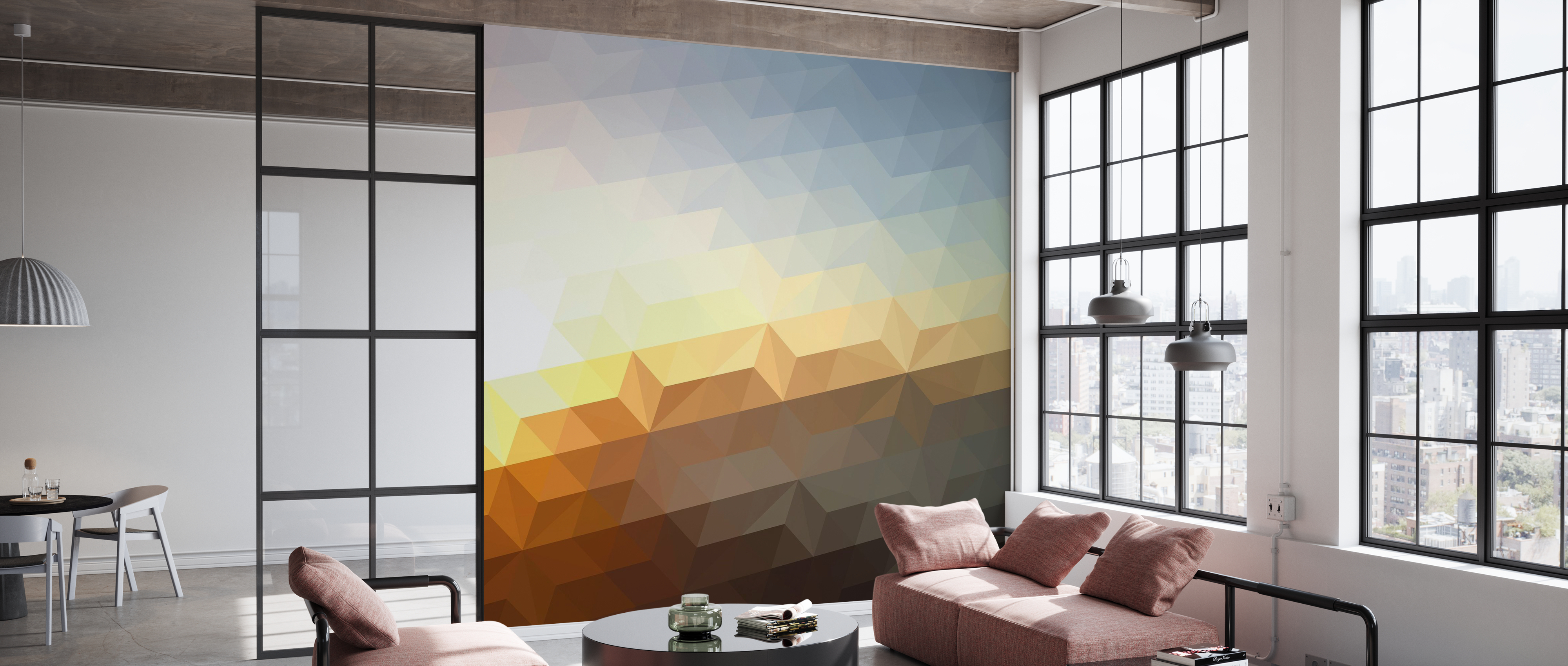 Tapet abstract sunset, photowall 