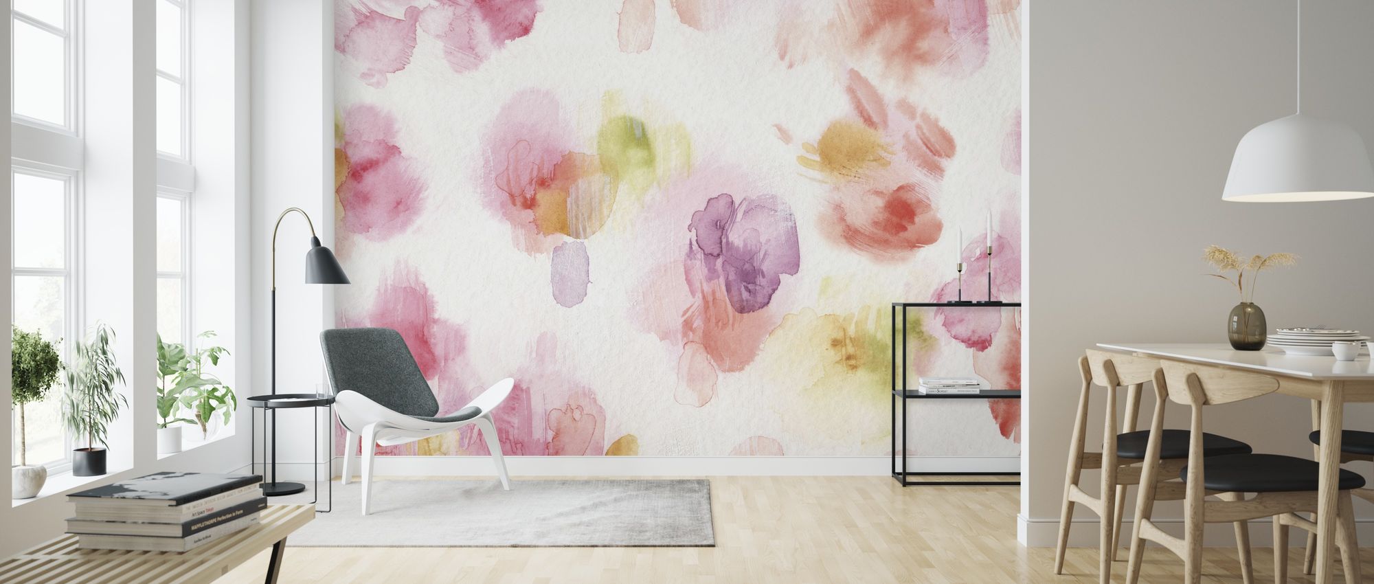 Fototapet watercolor petals, personalizat, photowall 