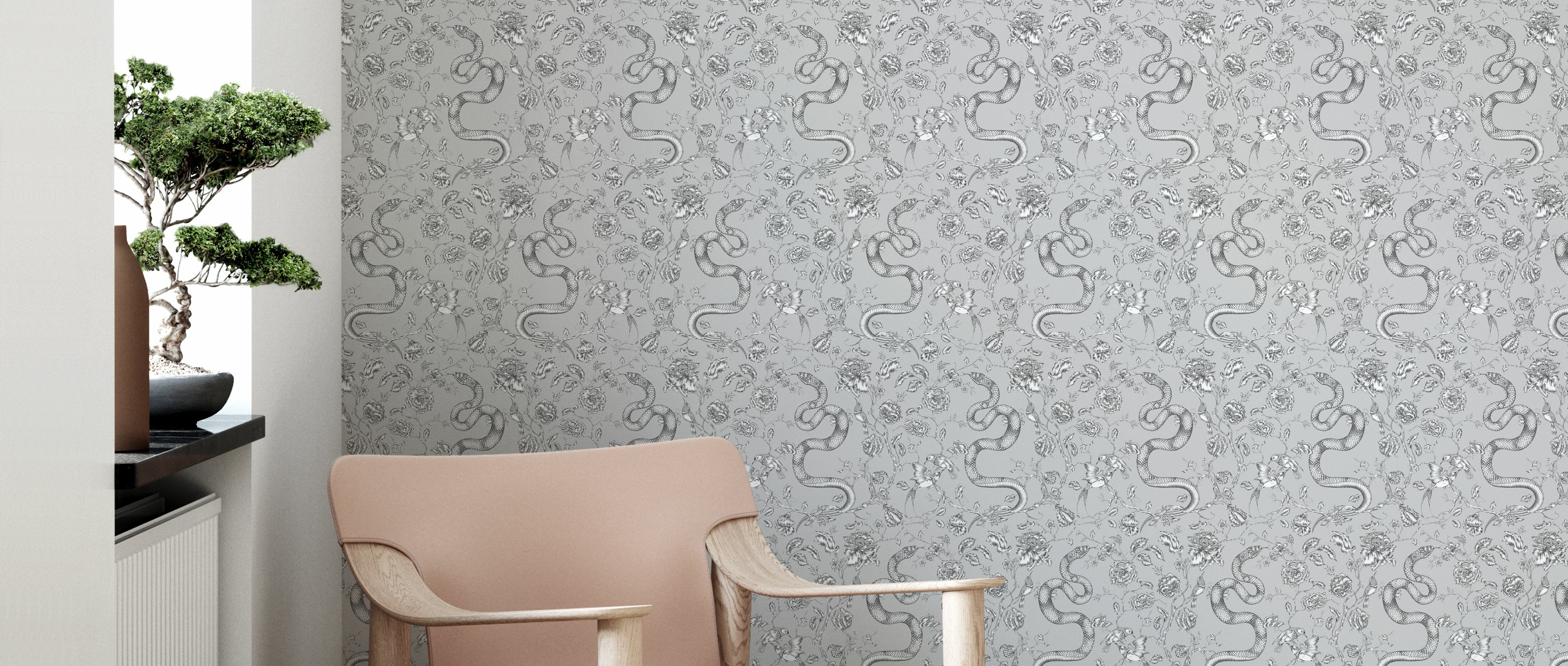 Tapet snake, grey, photowall 
