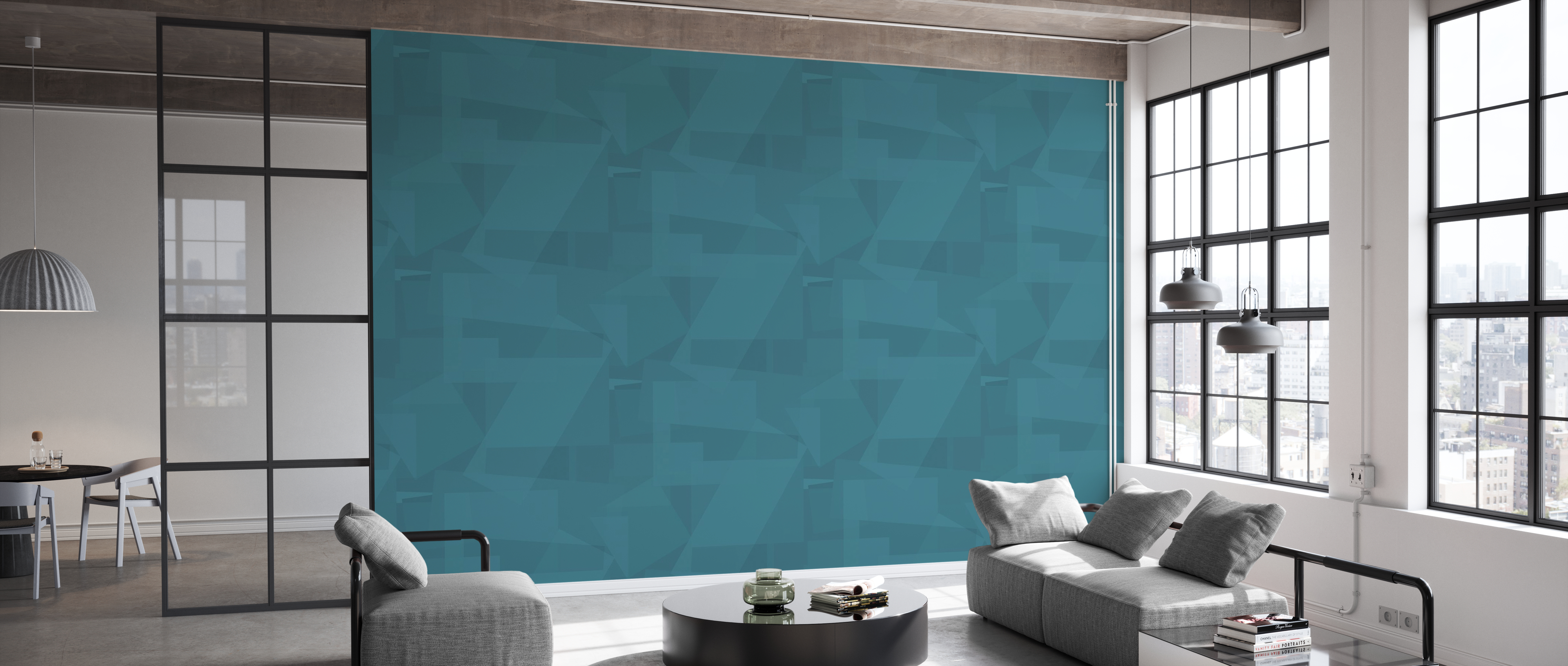 Tapet block blue, photowall 