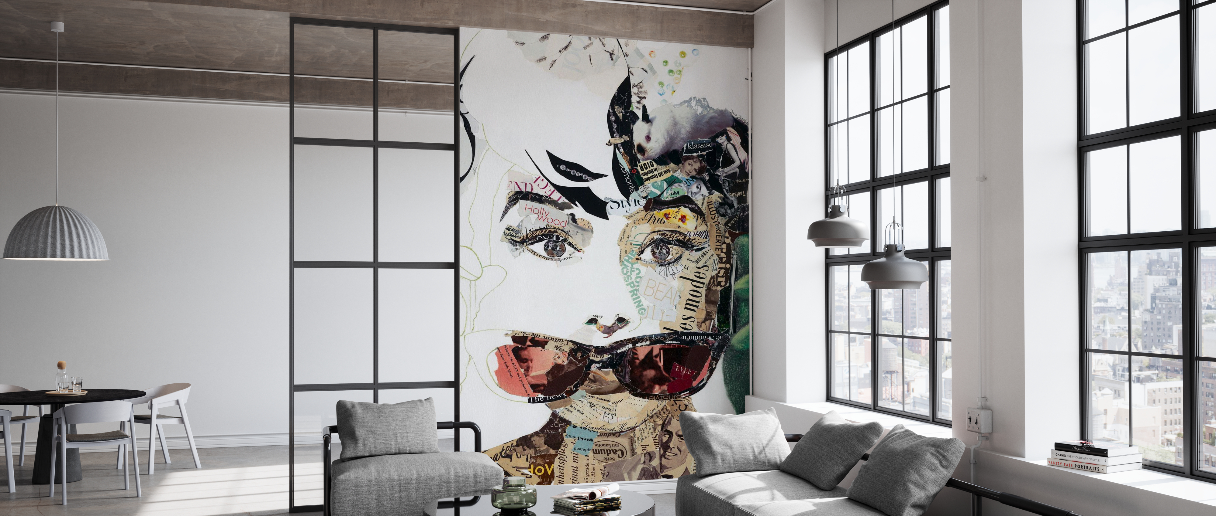 Tapet breakfast at tiffany's, collage, photowall 