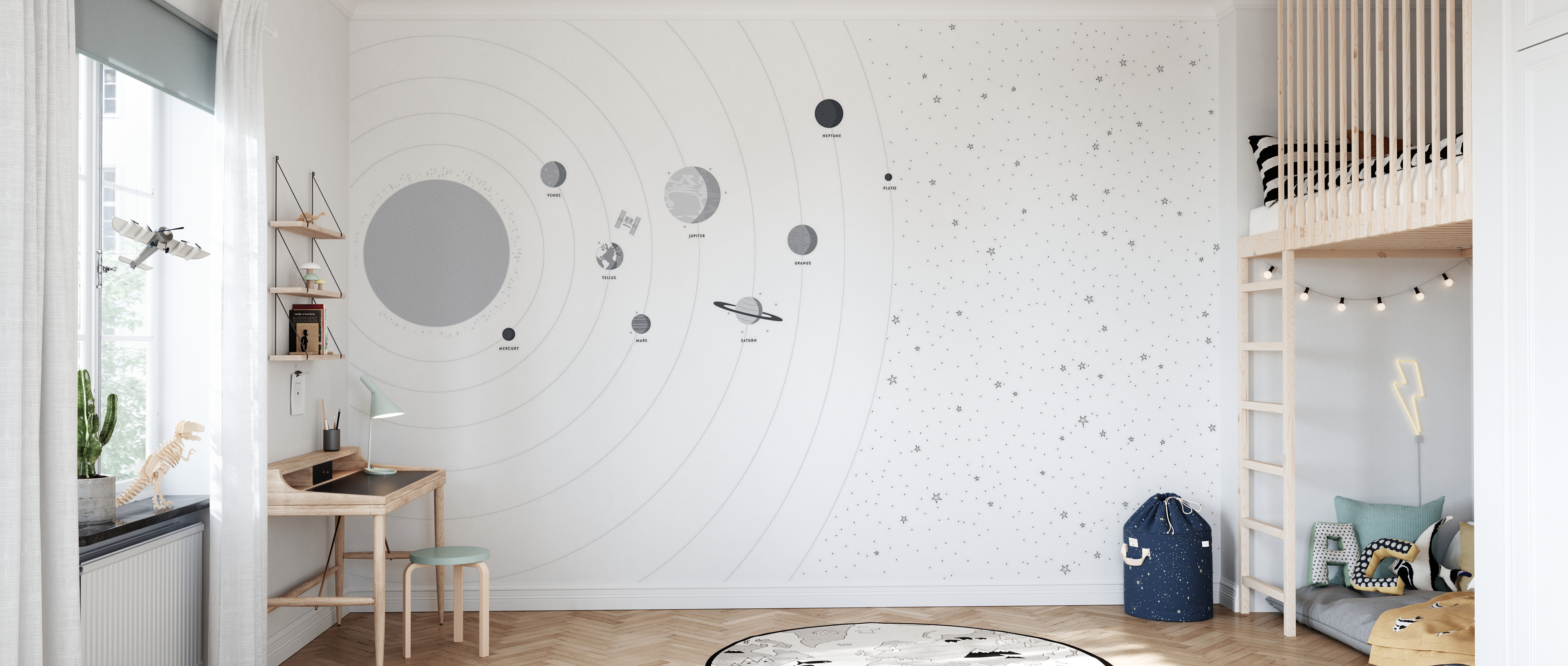 Fototapet planets and stars, personalizat, photowall 