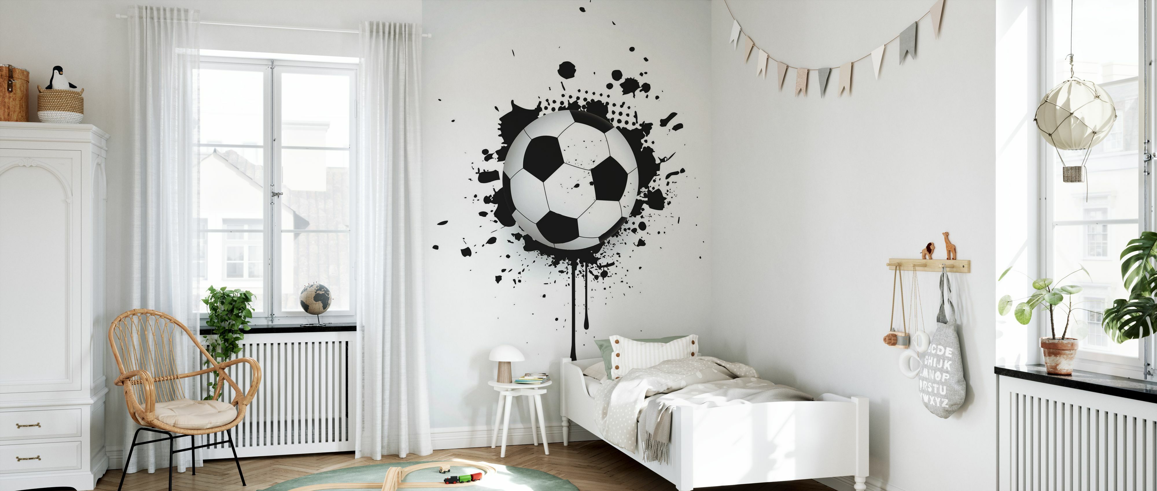 Fototapet ball through wall, personalizat, photowall 