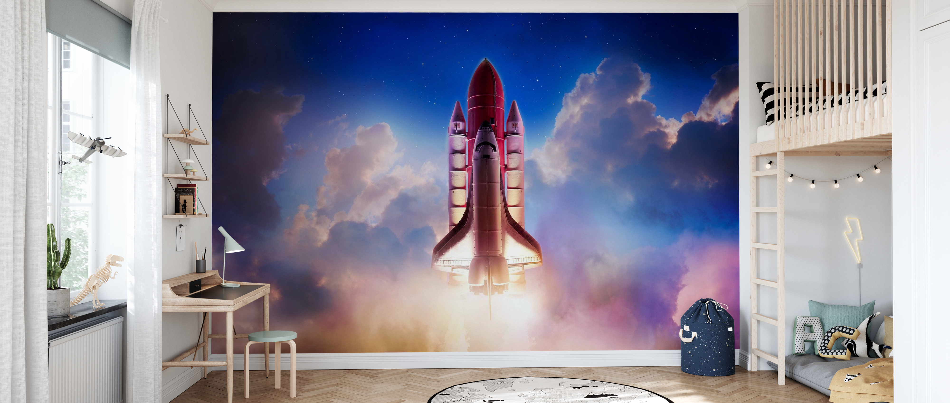 Tapet thrust into space, photowall 