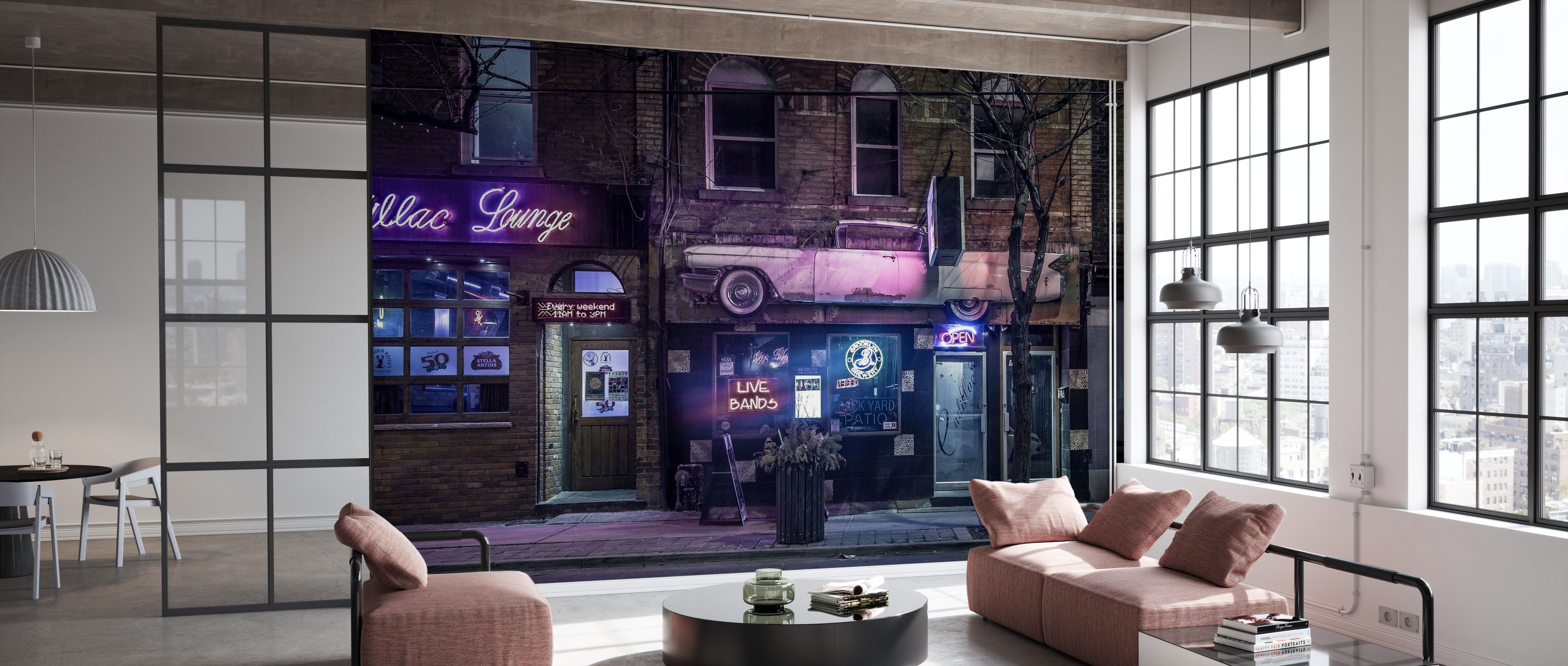 Tapet urban lounge, photowall 