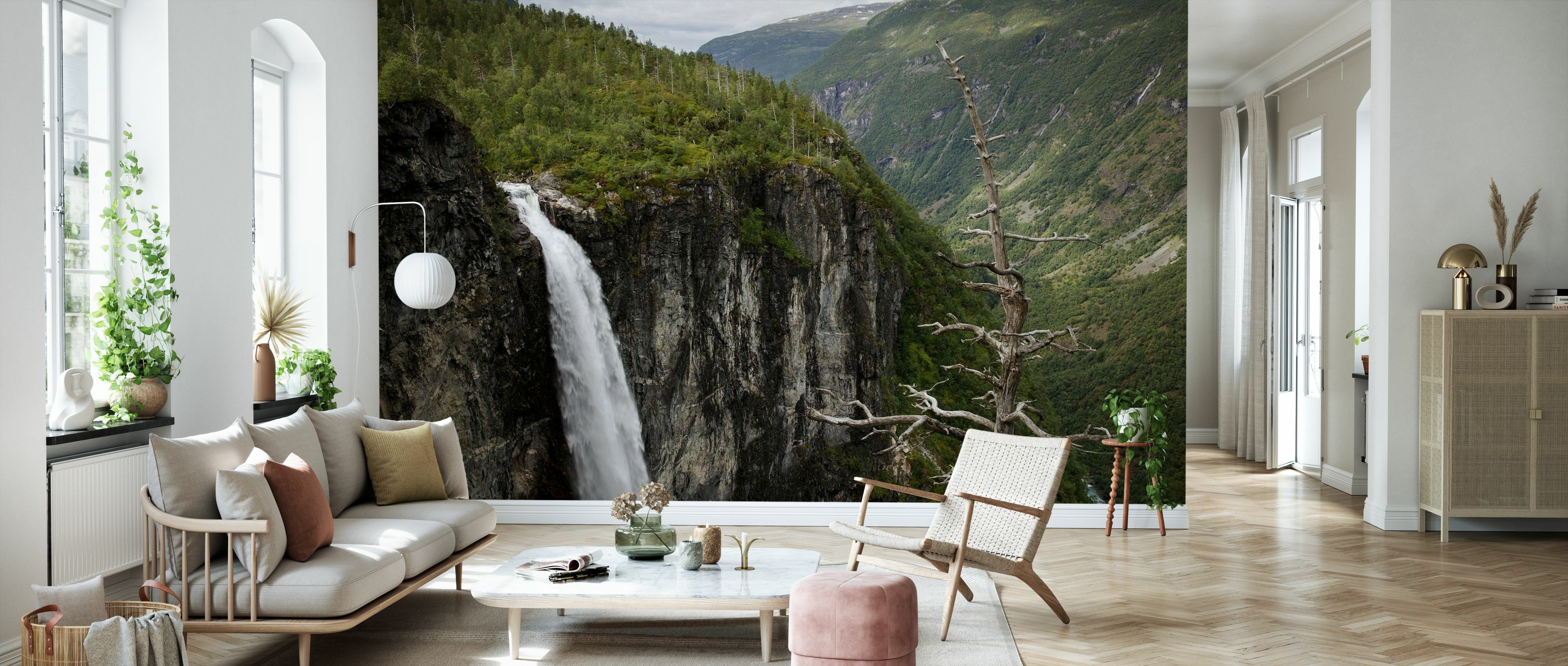 Fototapet bare tree at vettisfossen, personalizat, photowall 