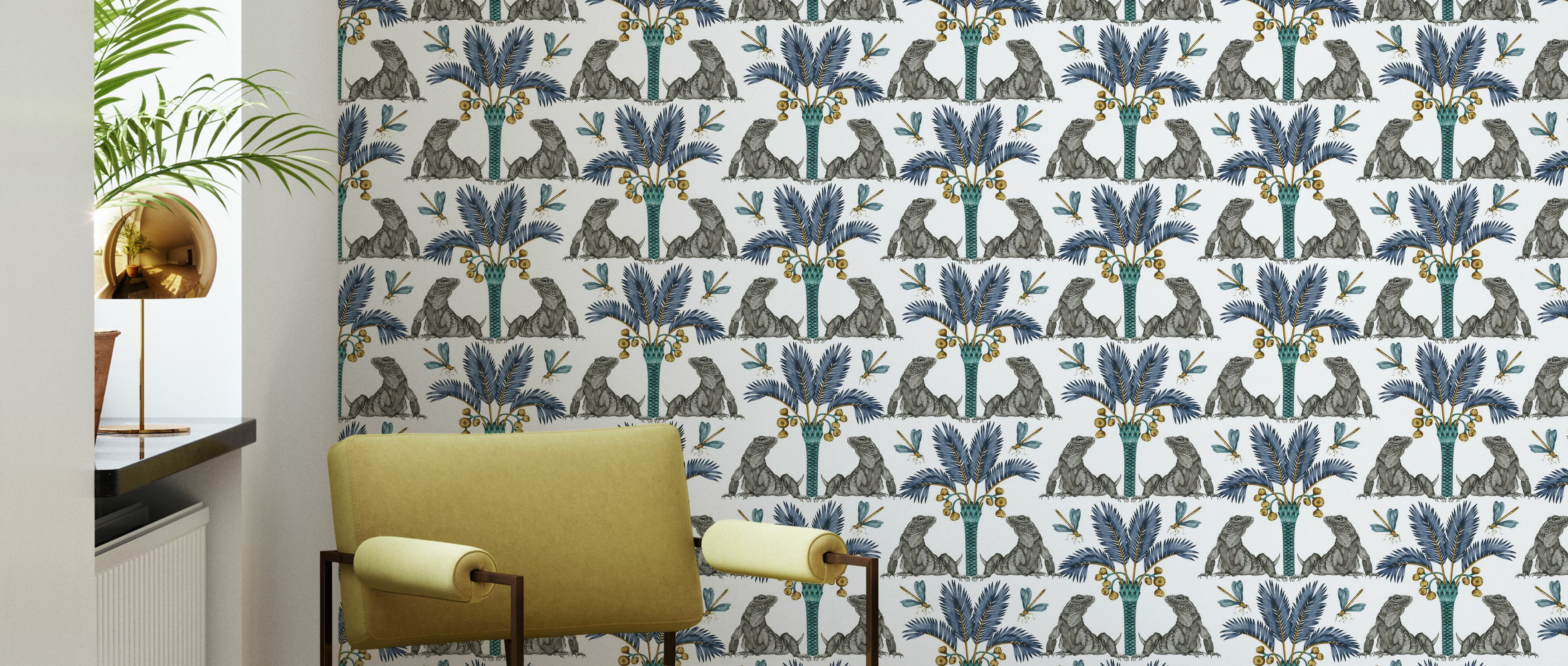 Tapet the iguana dream, turmeric and indigo, photowall 