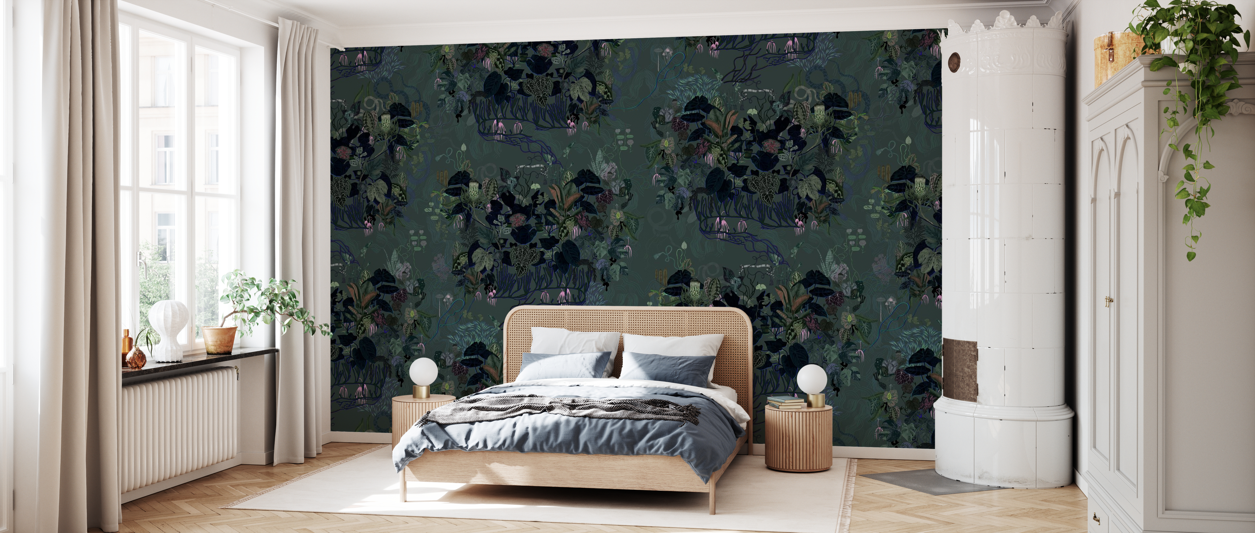 Fototapet dark leaves ii, personalizat, photowall 