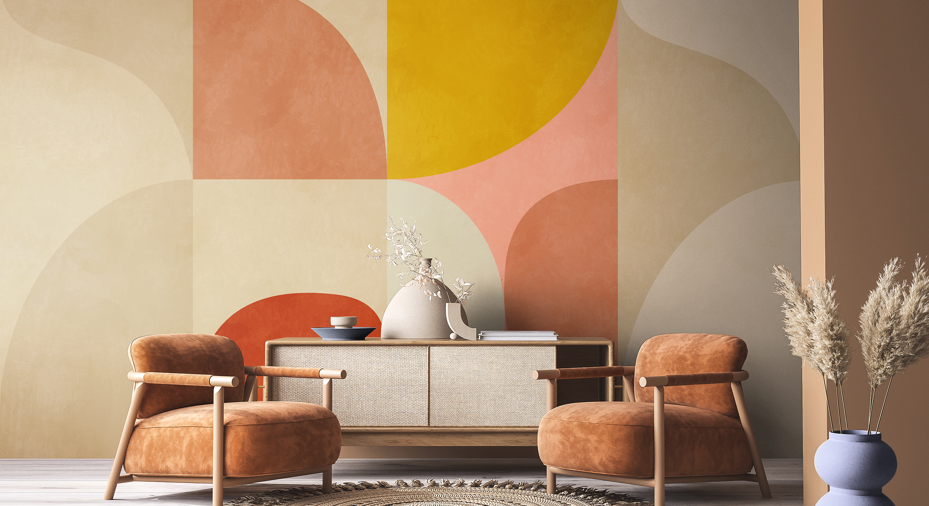 Fototapet circles mid century ii, personalizat, photowall 