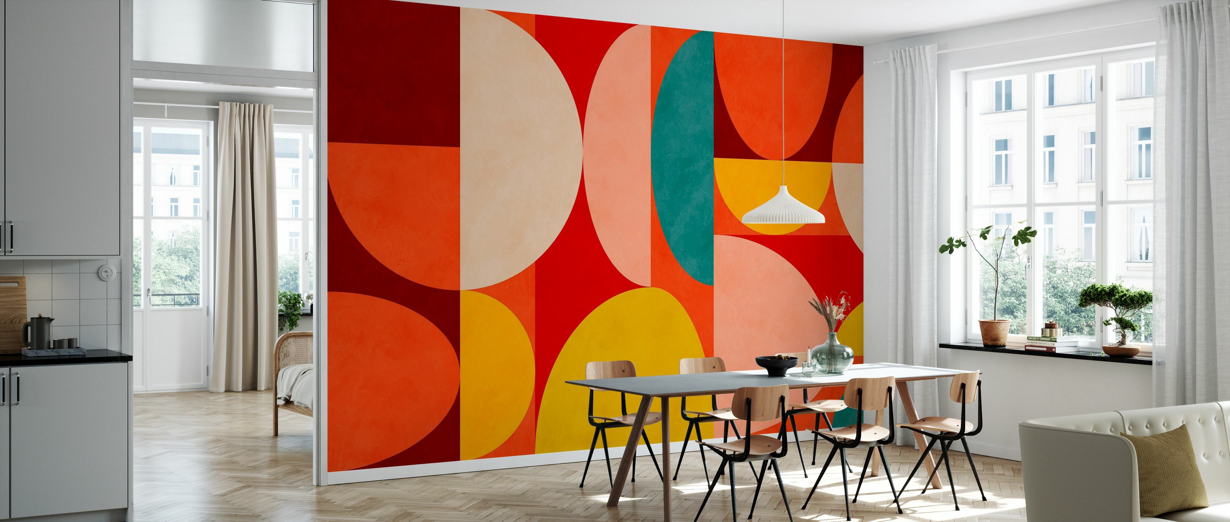 Tapet circles mid century x, photowall 