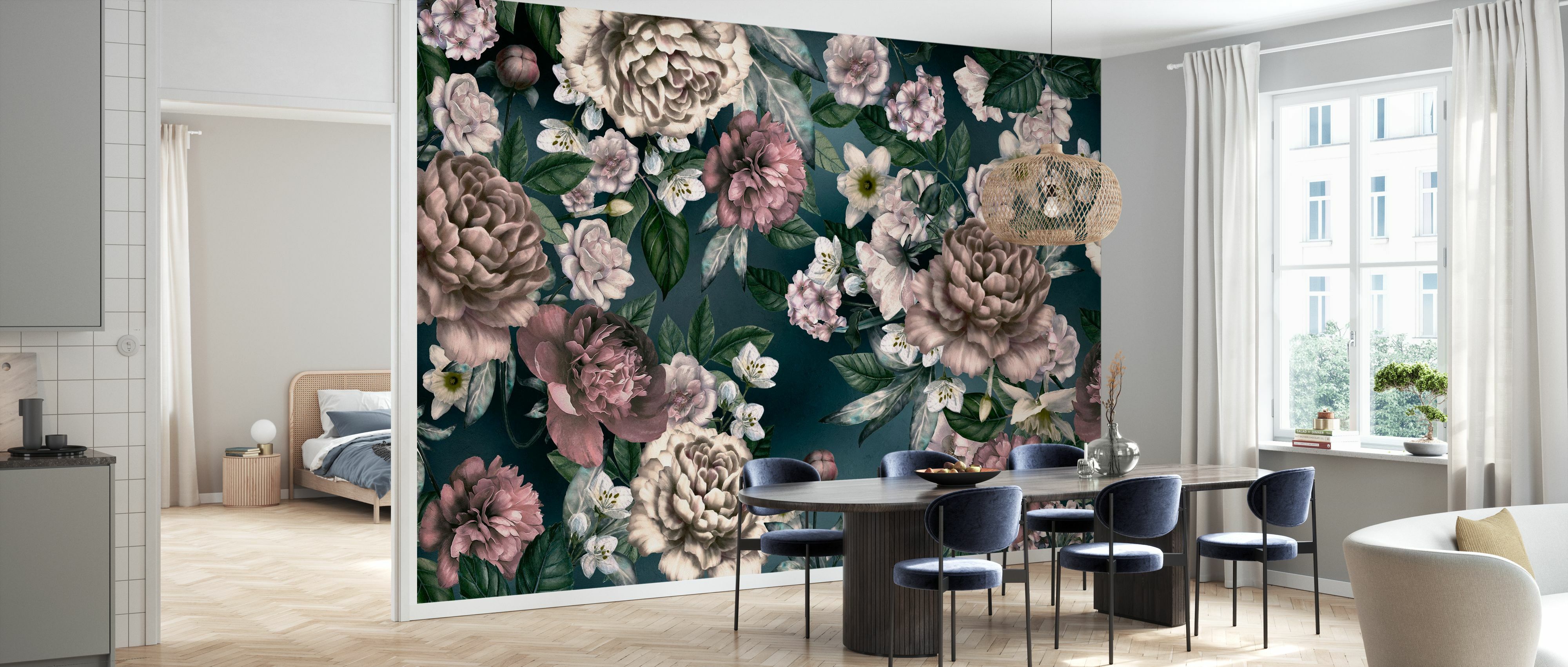Tapet folksy flower composition, photowall 