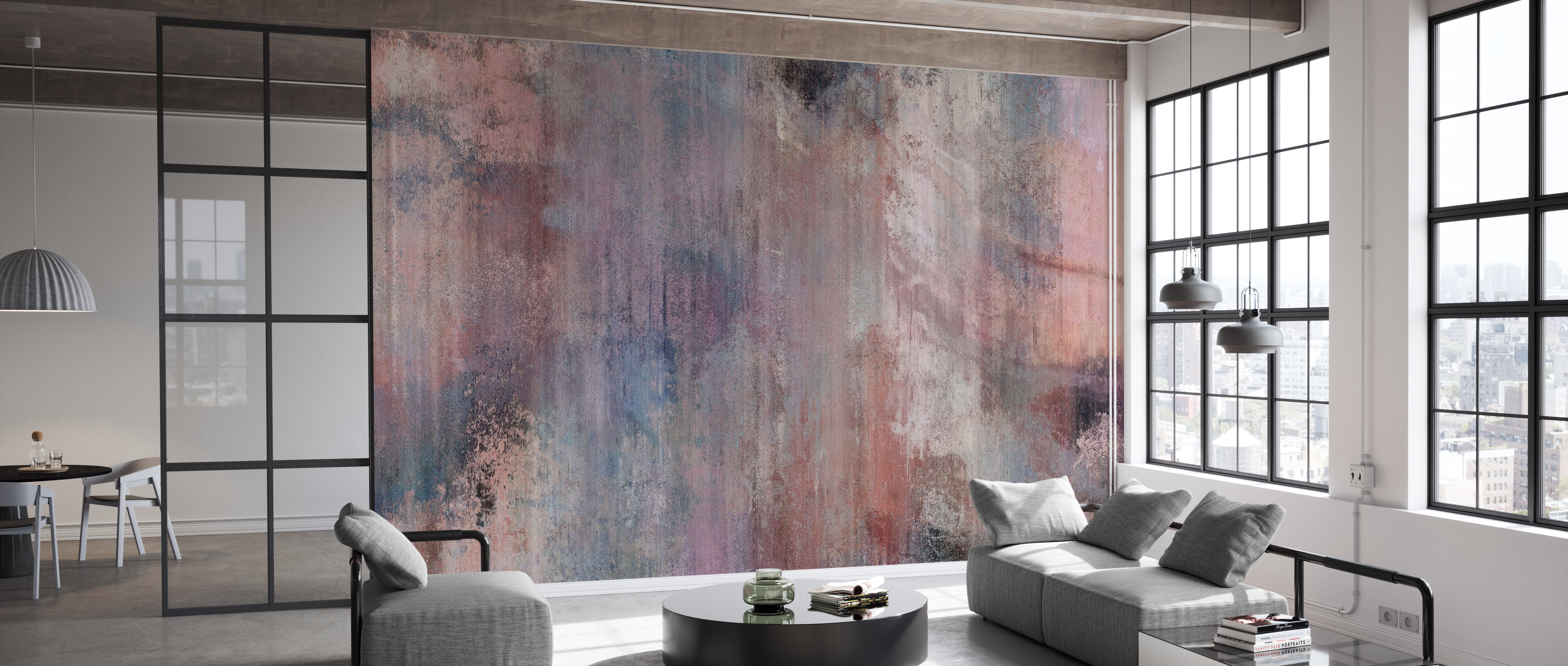 Fototapet pinkish grey wall, personalizat, photowall 