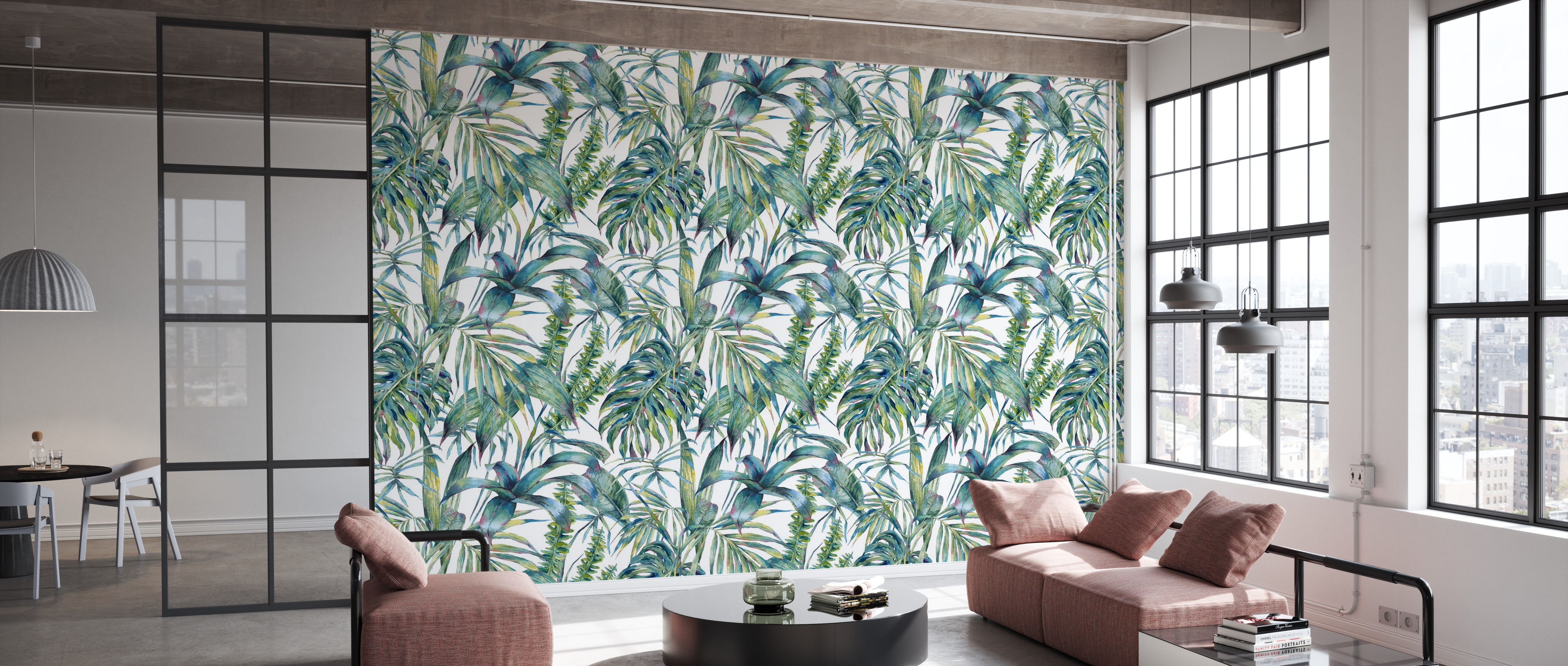 Tapet exotic leaves, photowall 