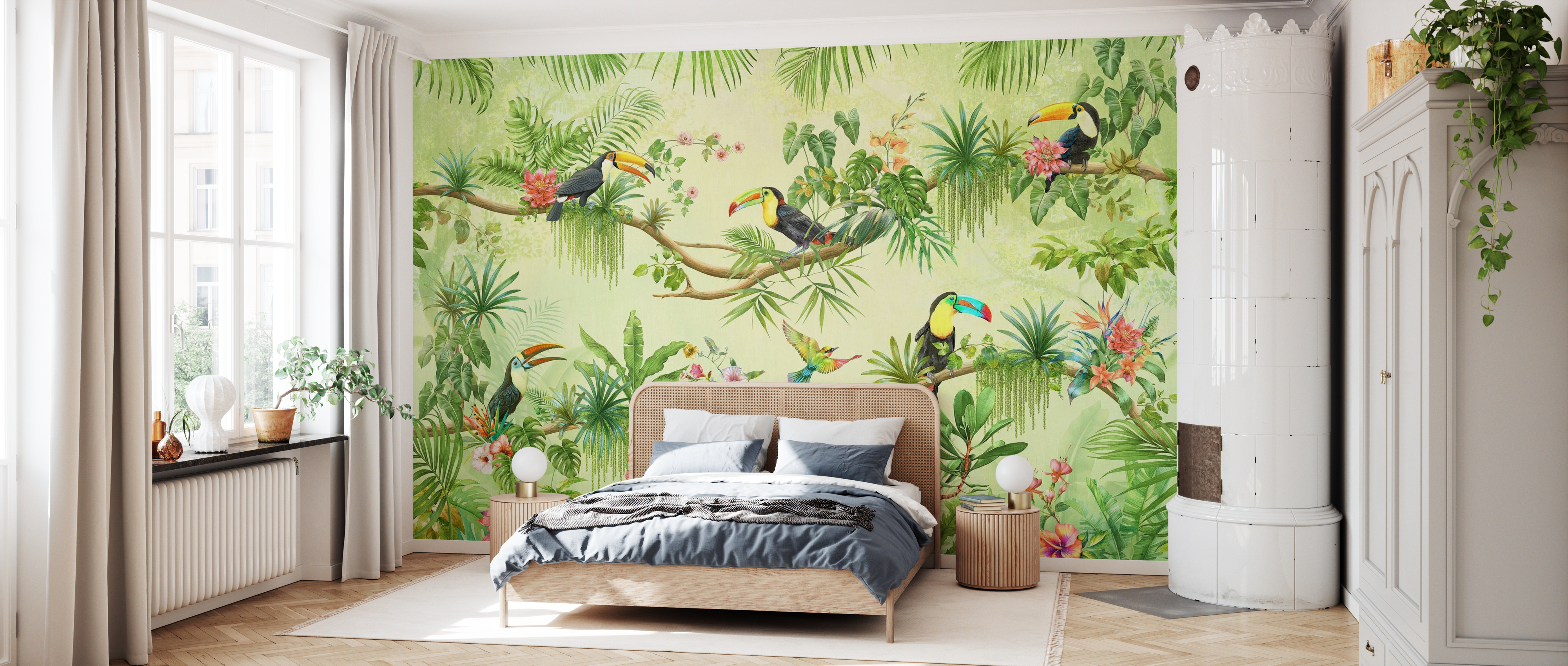 Tapet parrot friends, photowall 