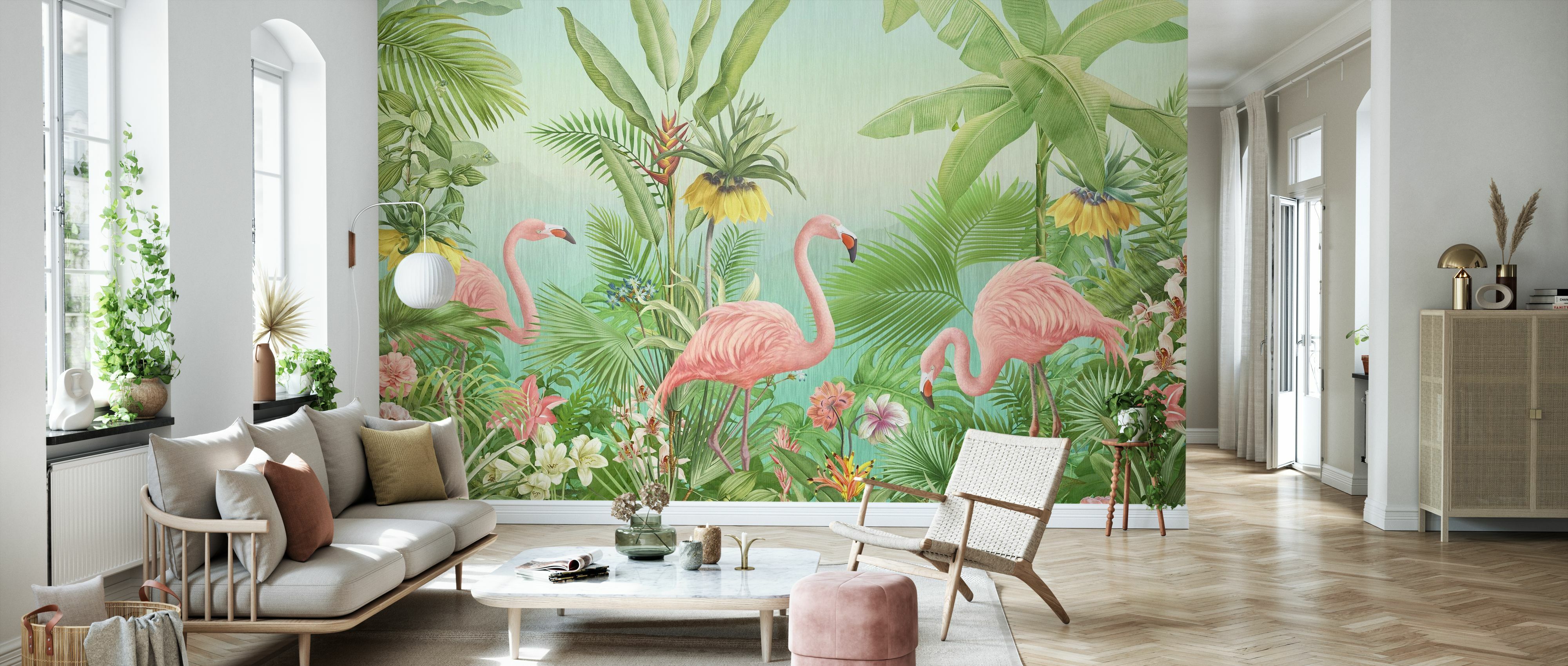 Tapet flamingo eden, photowall 