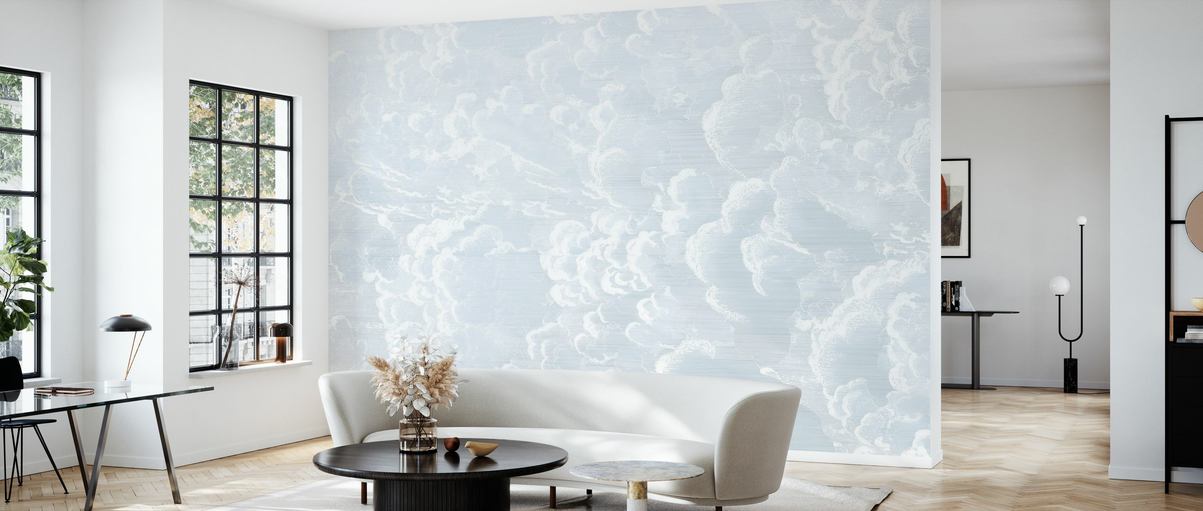 Tapet cradled in clouds, blue, photowall 