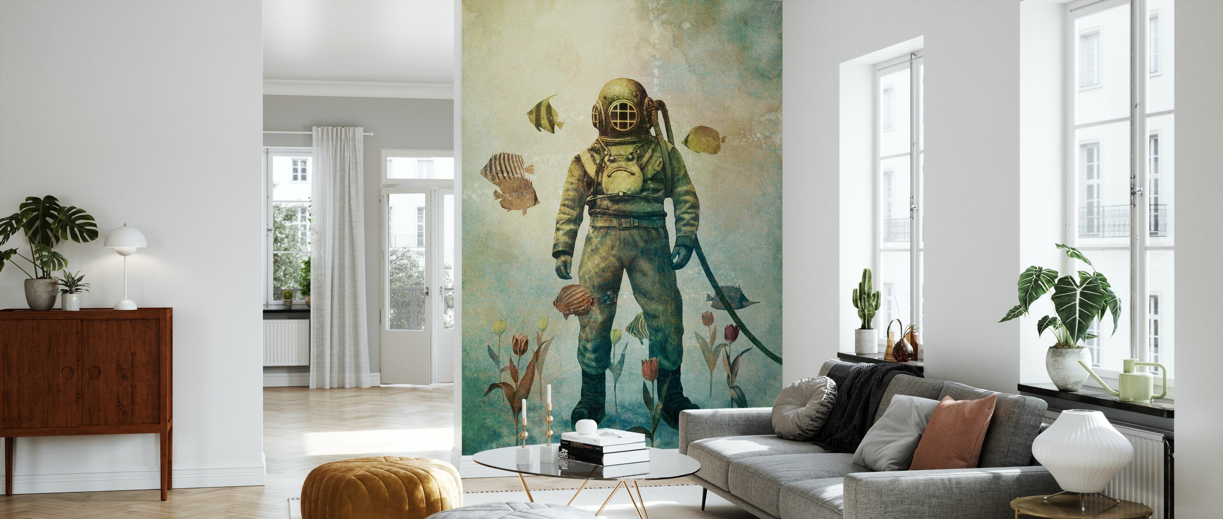 Tapet deep sea garden, photowall 