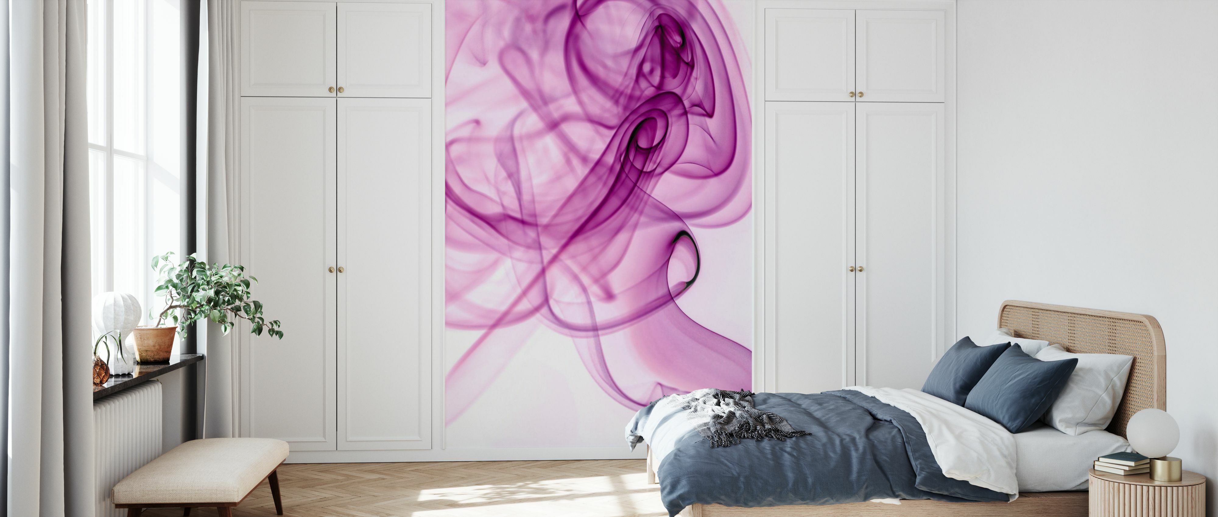 Tapet abstract smoke, pink, photowall 