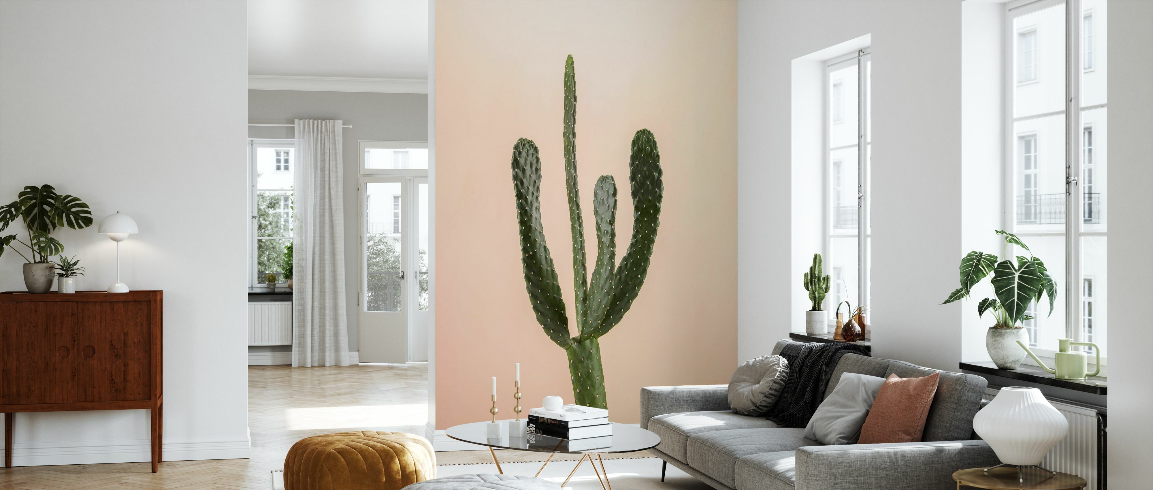 Tapet Cacti, Beige, Photowall