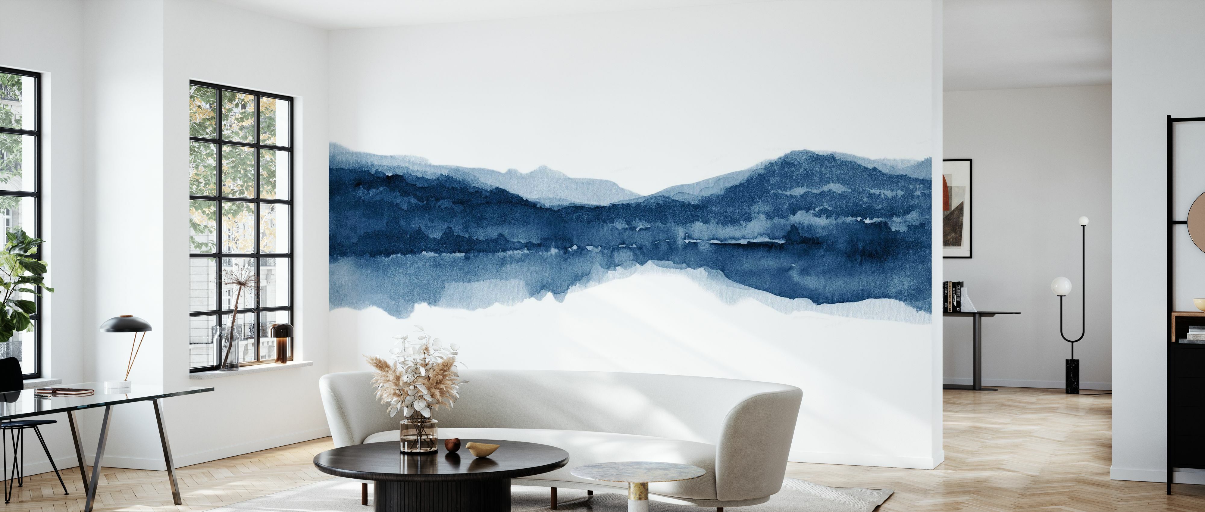 Fototapet watercolor landscape ii, navy blue, personalizat, photowall 