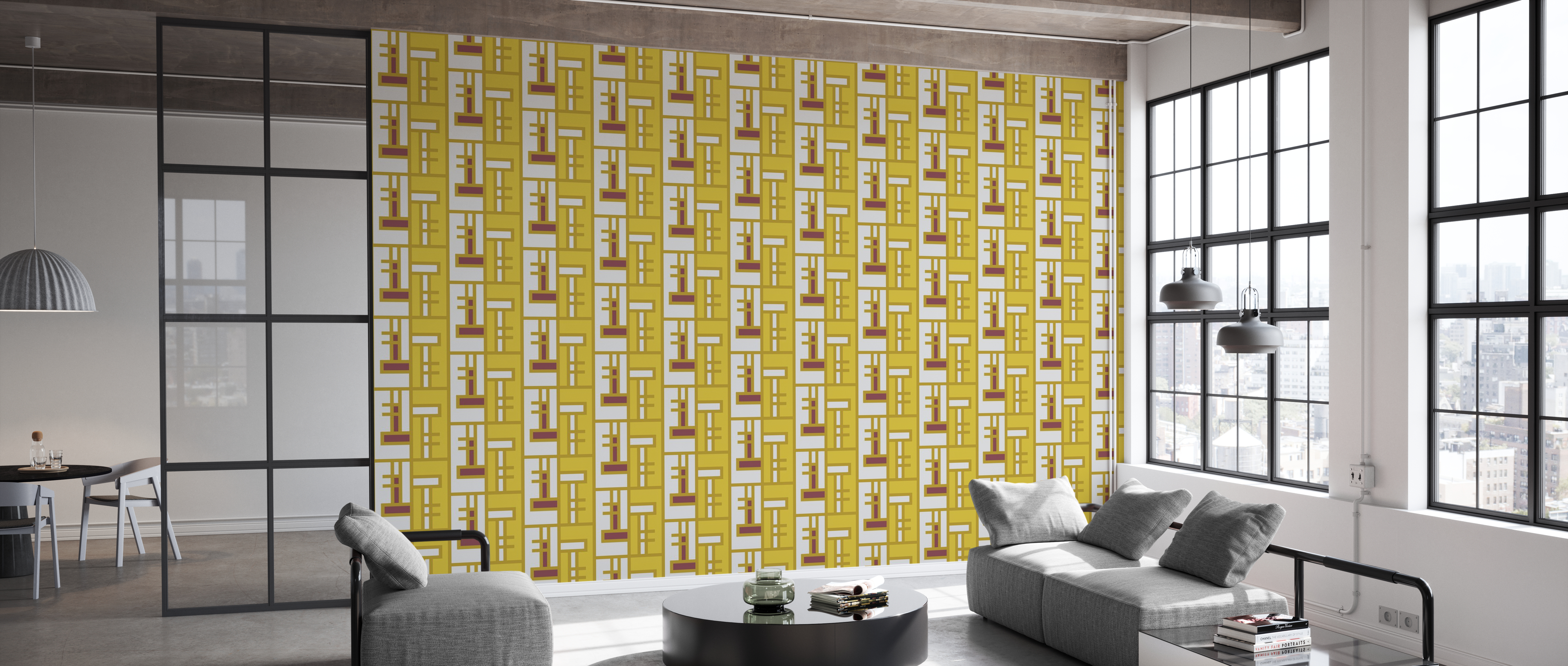 Fototapet yellow brick, shifted, personalizat, photowall 