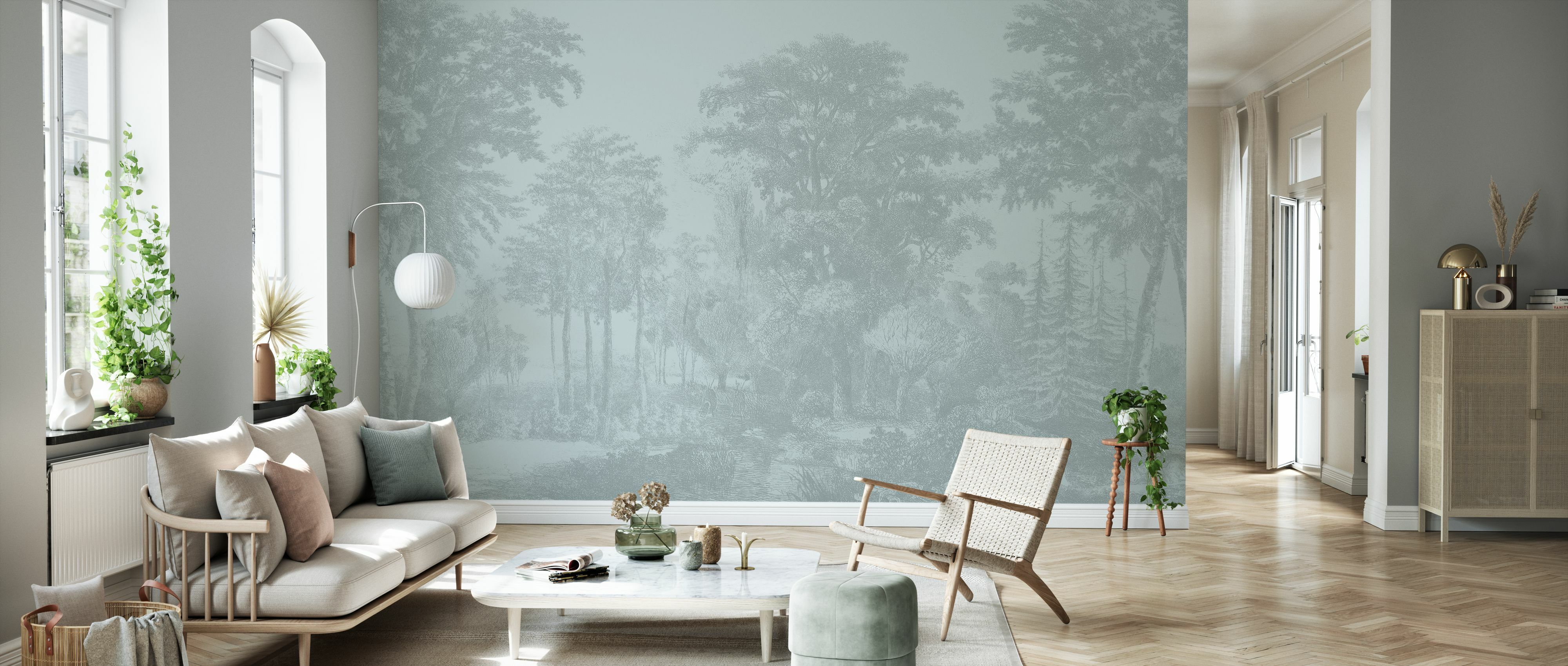 Tapet slow meander, green, photowall 
