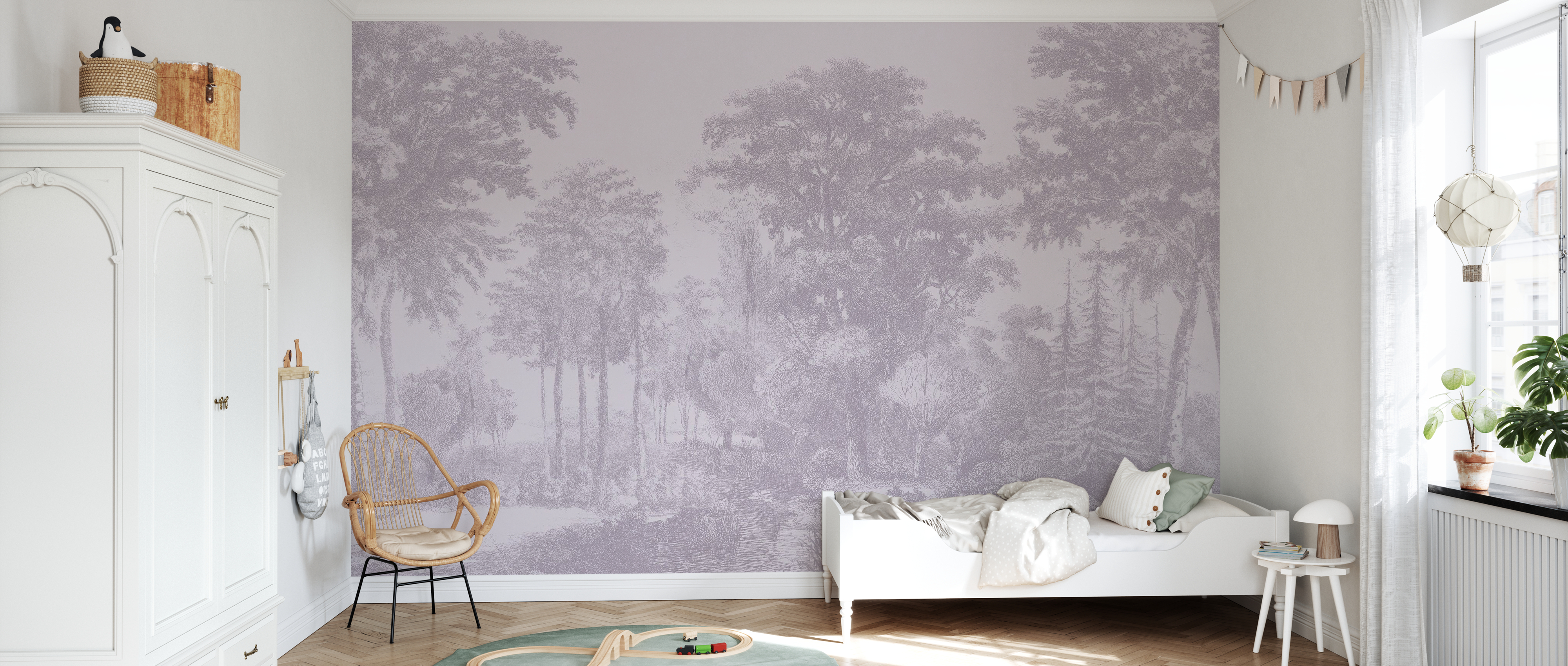 Tapet slow meander, lavender, photowall 