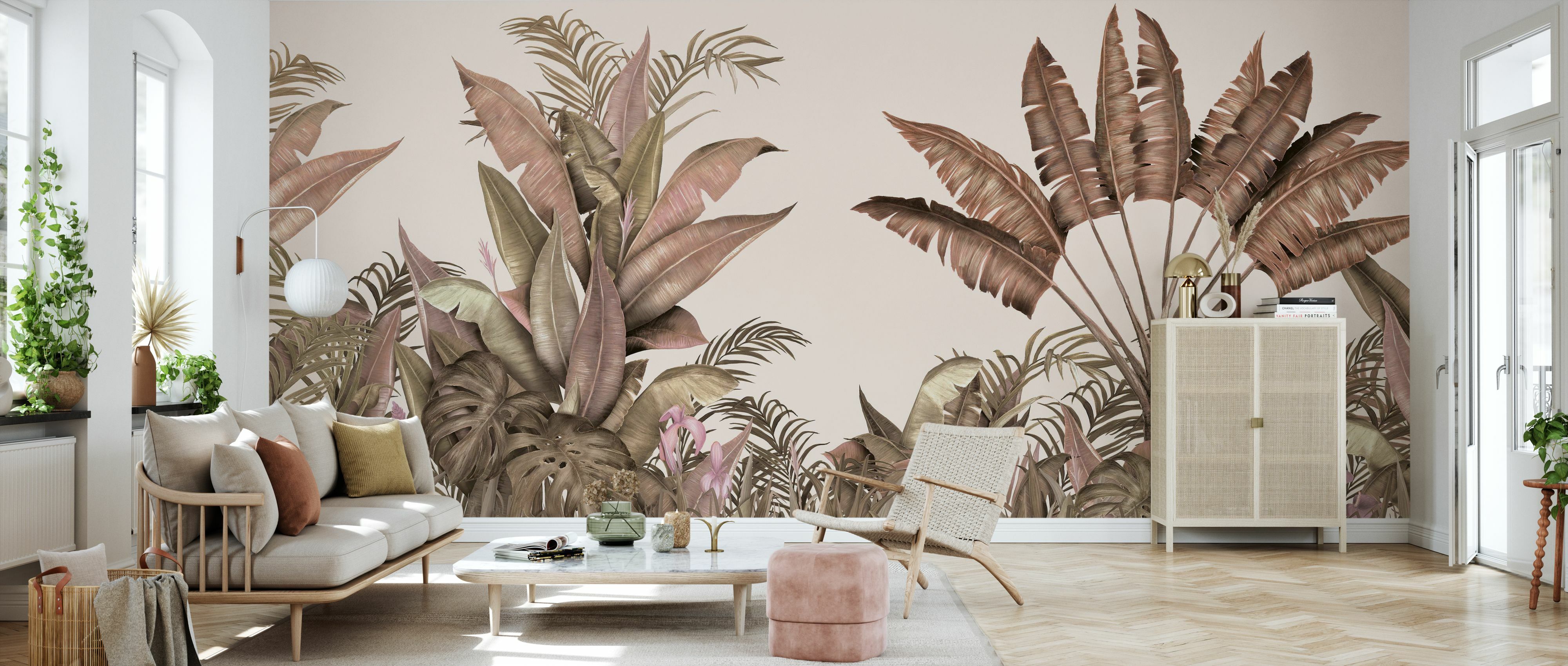 Tapet tropical, pale pecan, photowall 
