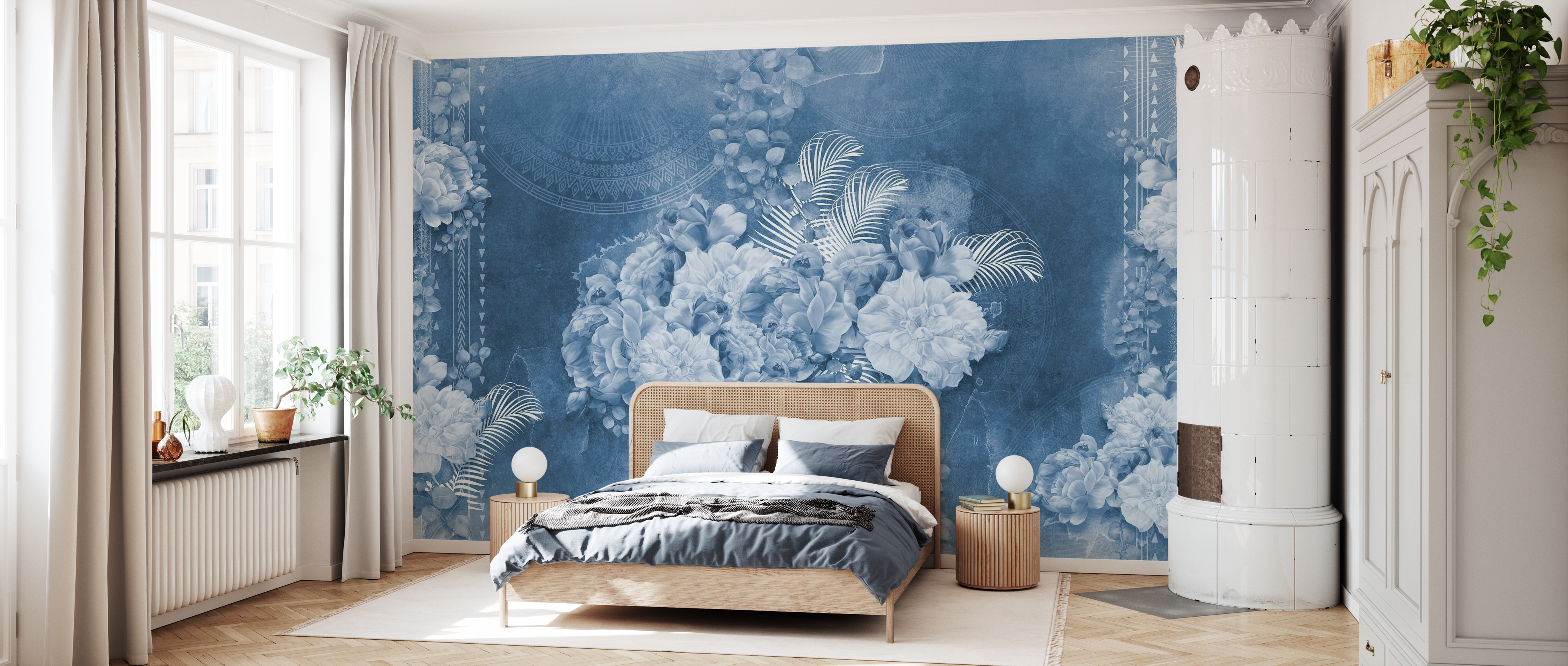 Tapet Florial, Blue, Photowall