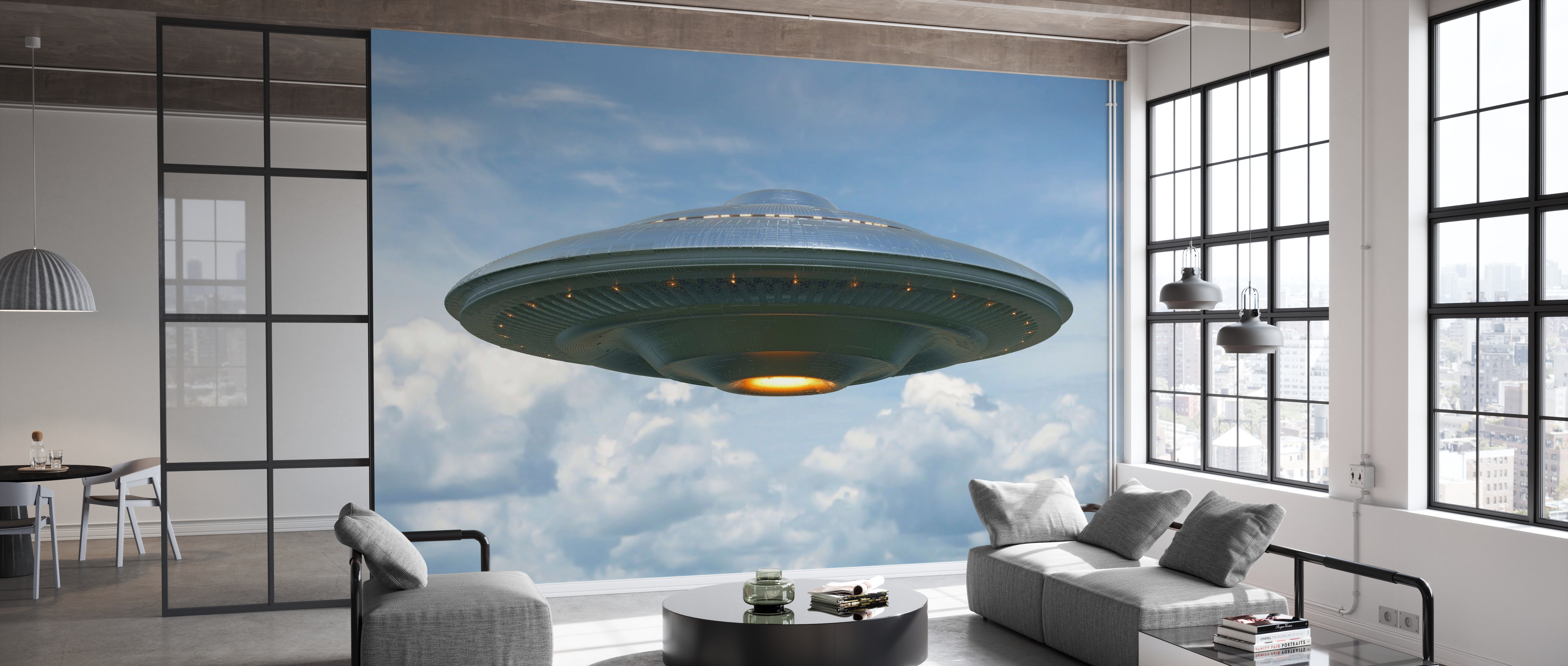 Tapet unidentified flying object, photowall 
