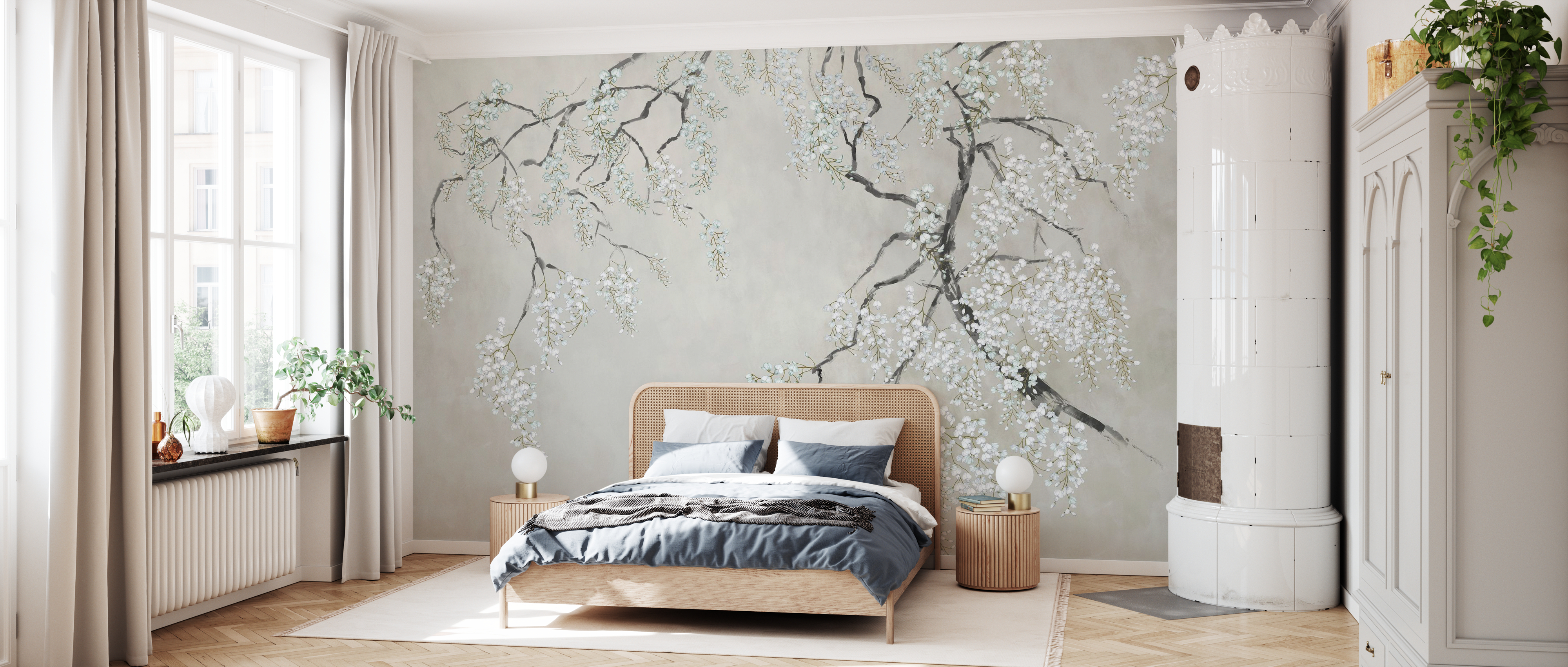 Tapet blossom wisteria, photowall 