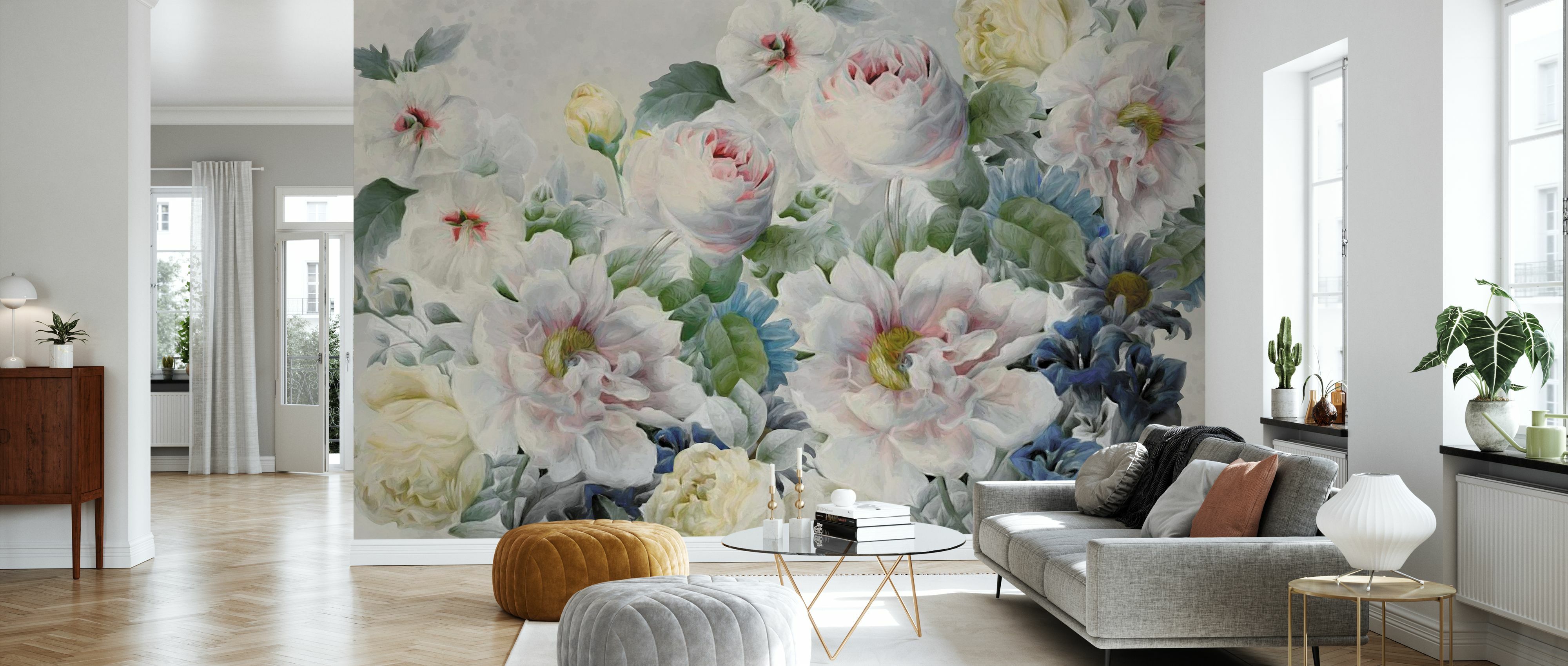 Fototapet malva and roses, personalizat, photowall 