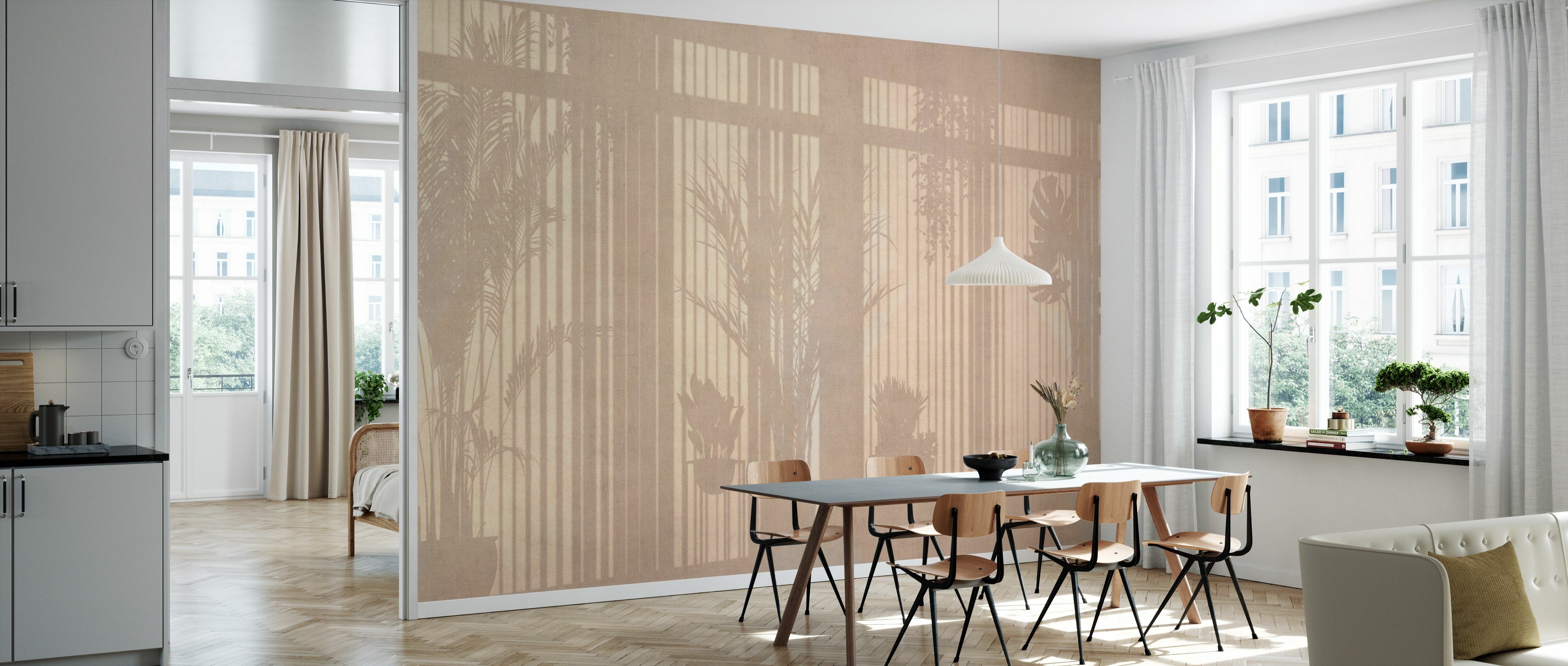 Tapet sunny window, beige, photowall 