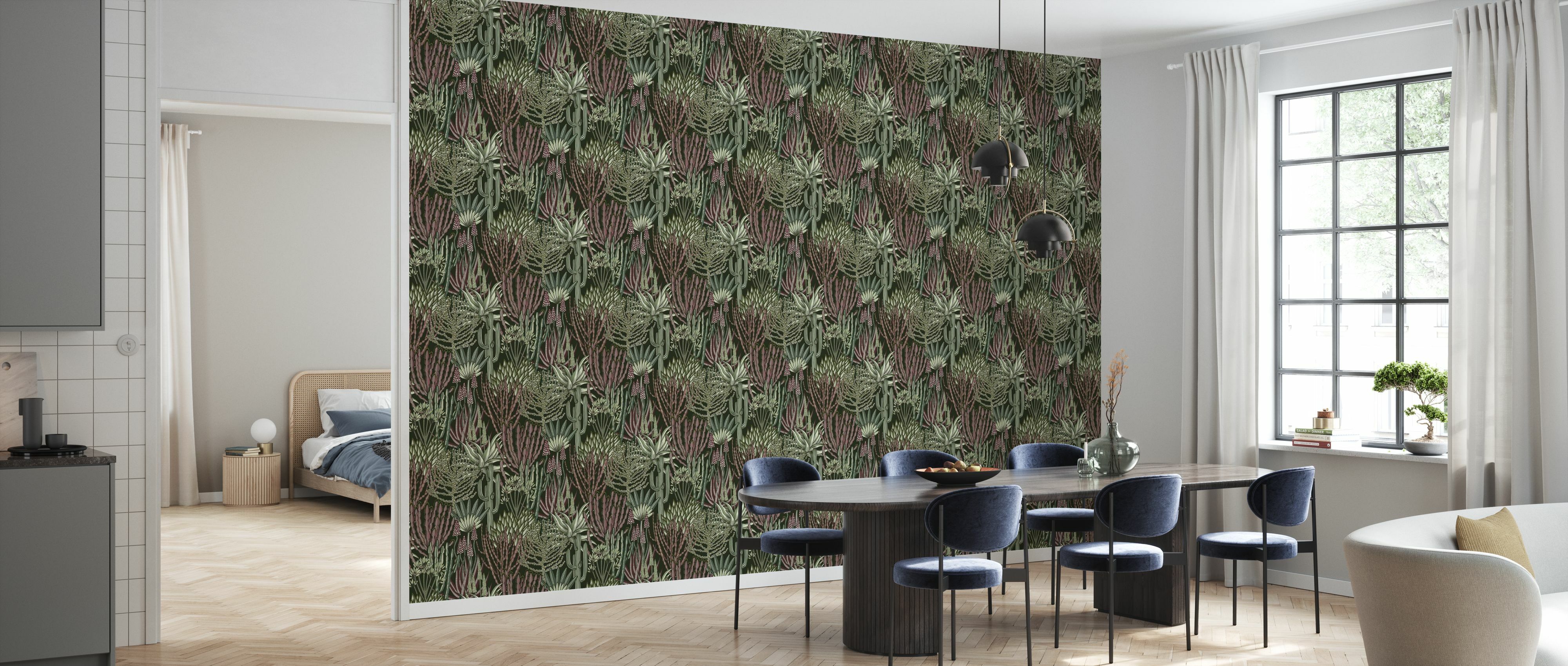 Tapet euphorbia forest, camouflage, photowall 