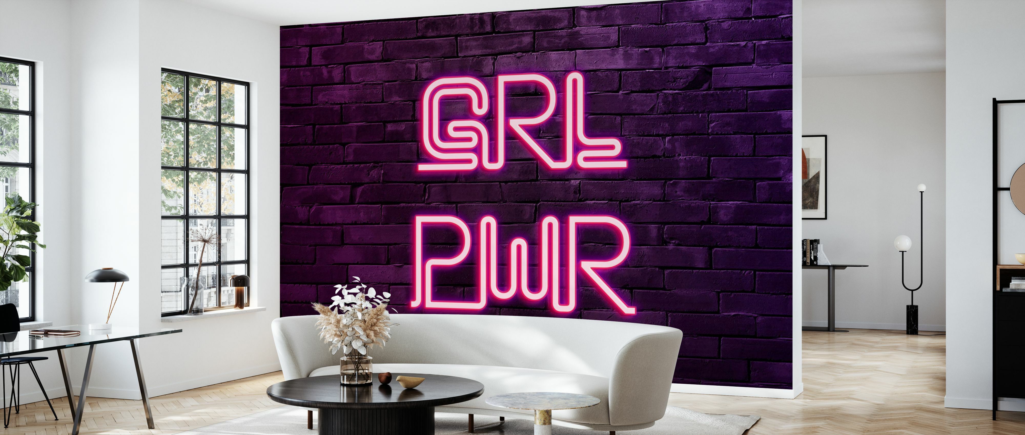 Tapet urban neon - girl power, photowall 