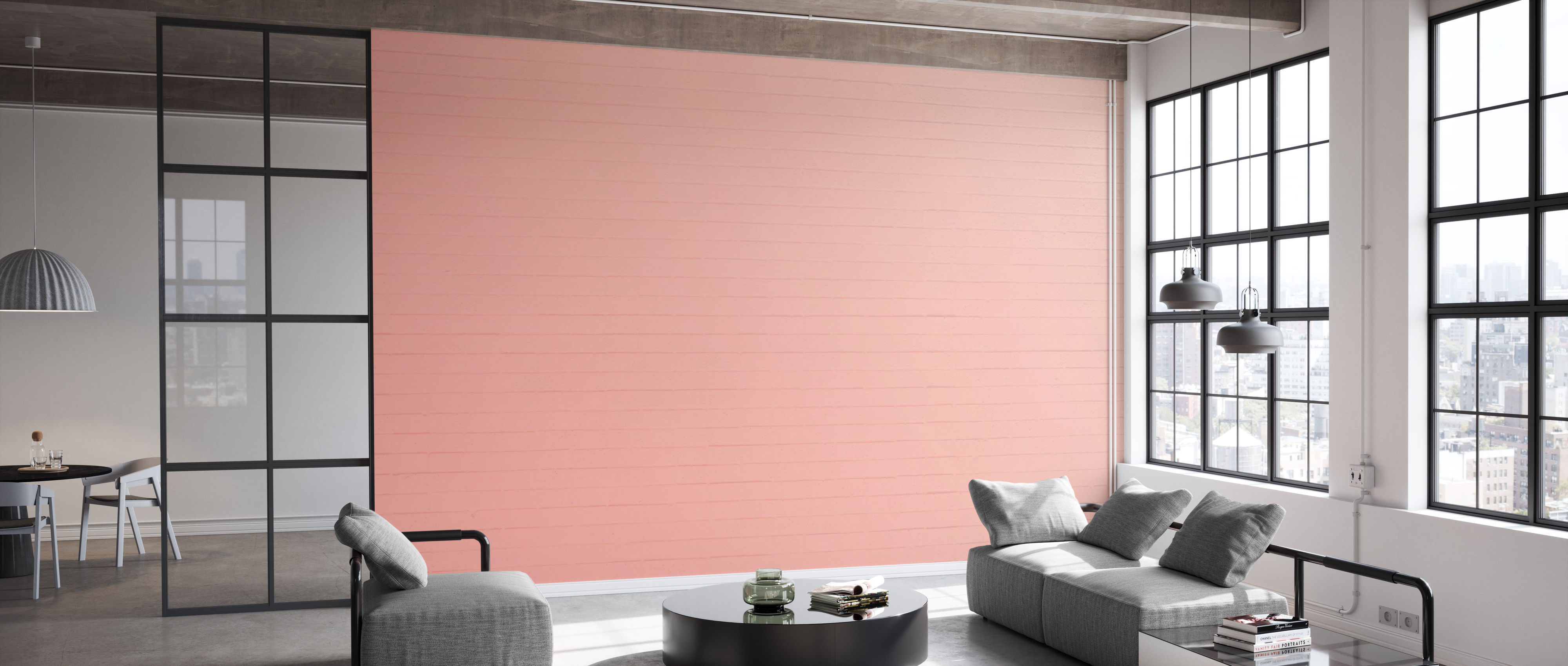 Fototapet peach brick wall, personalizat, photowall 