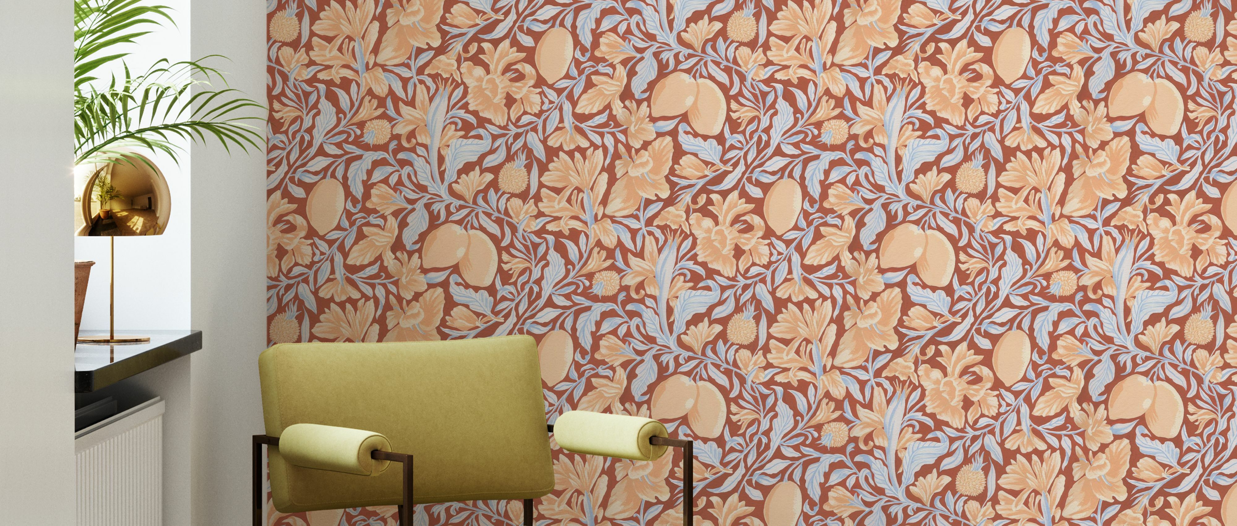 Tapet blooming citrus, golden, photowall 