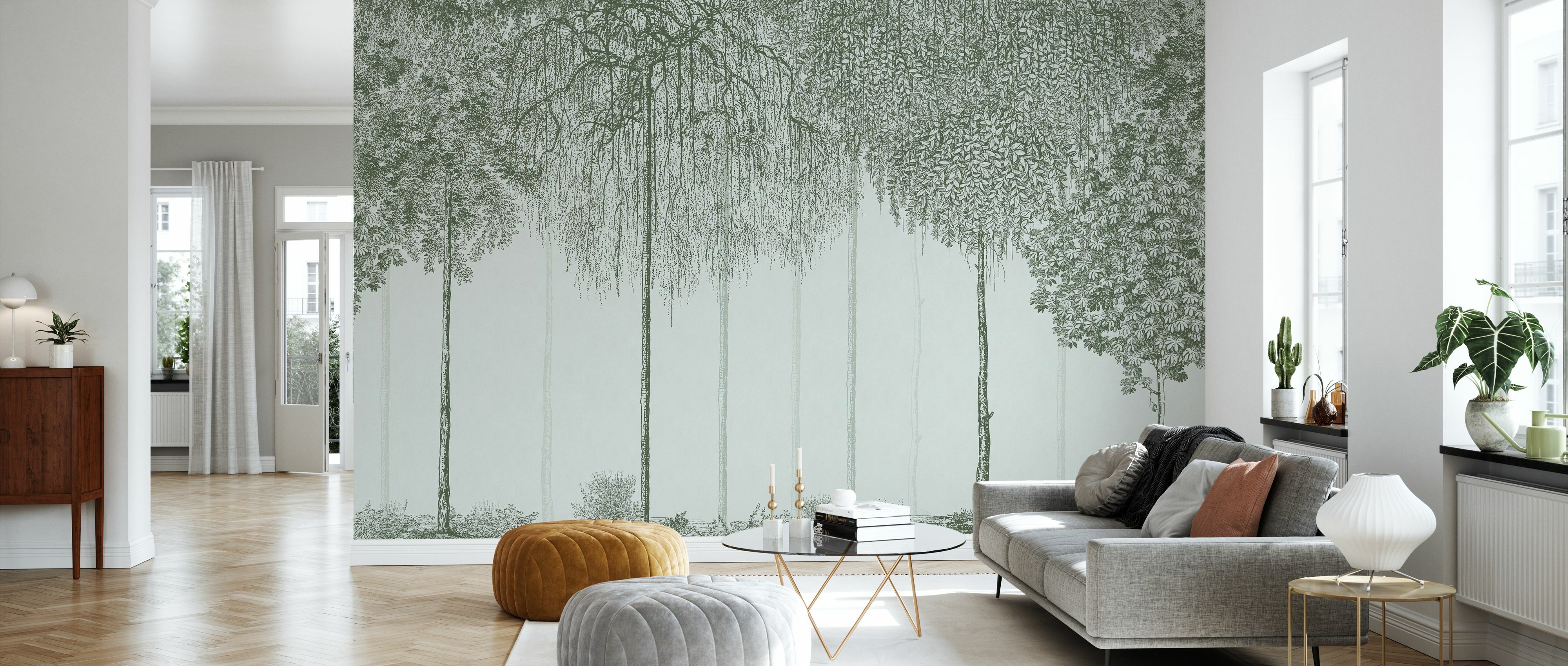 Tapet trees cascade, jade, photowall 