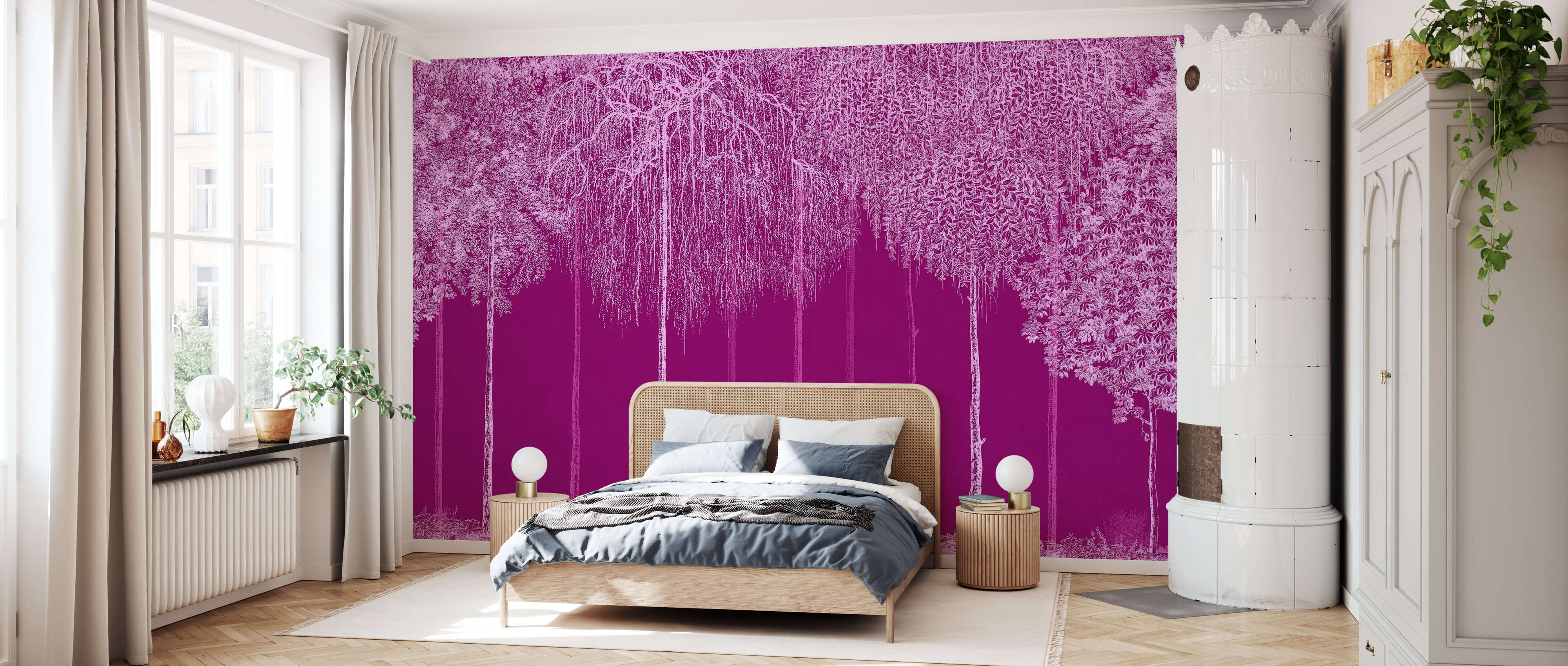 Tapet trees cascade, orchid, photowall 