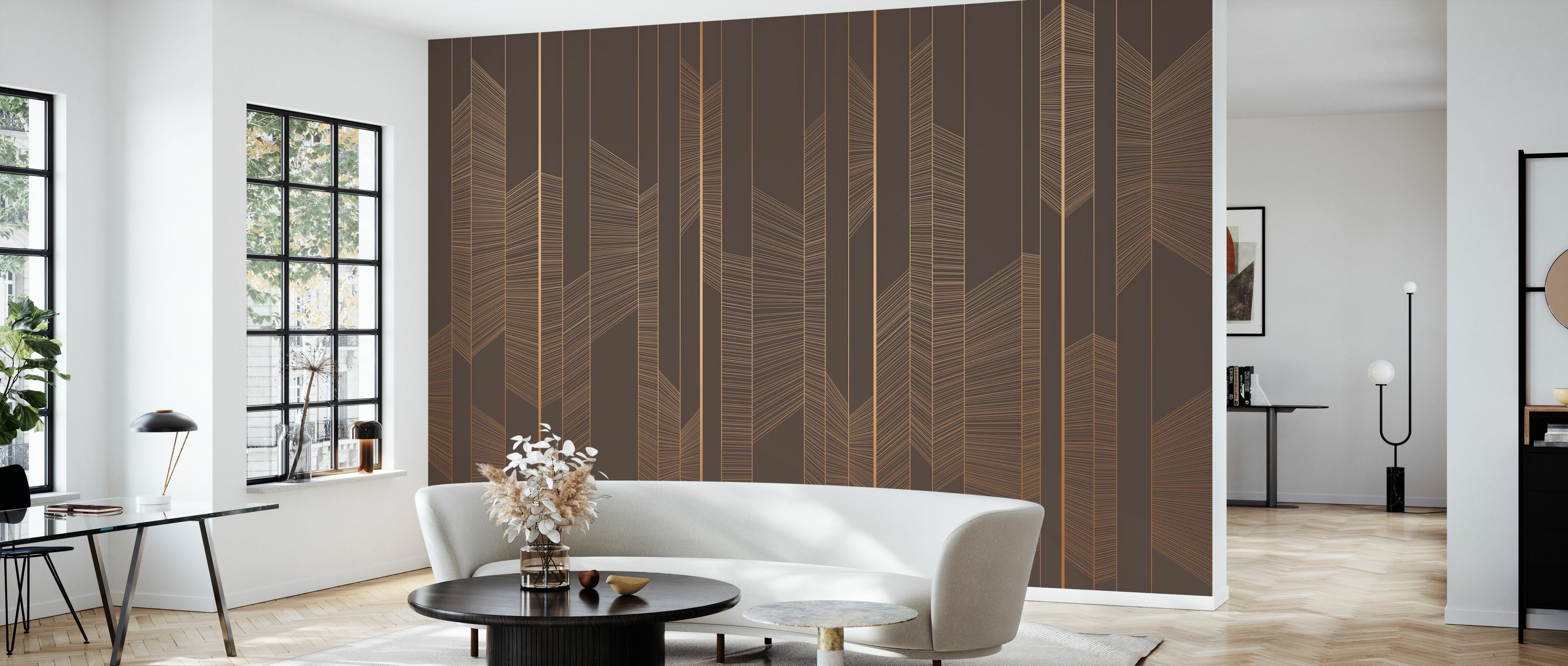 Tapet illuminated lines, manor house, photowall 