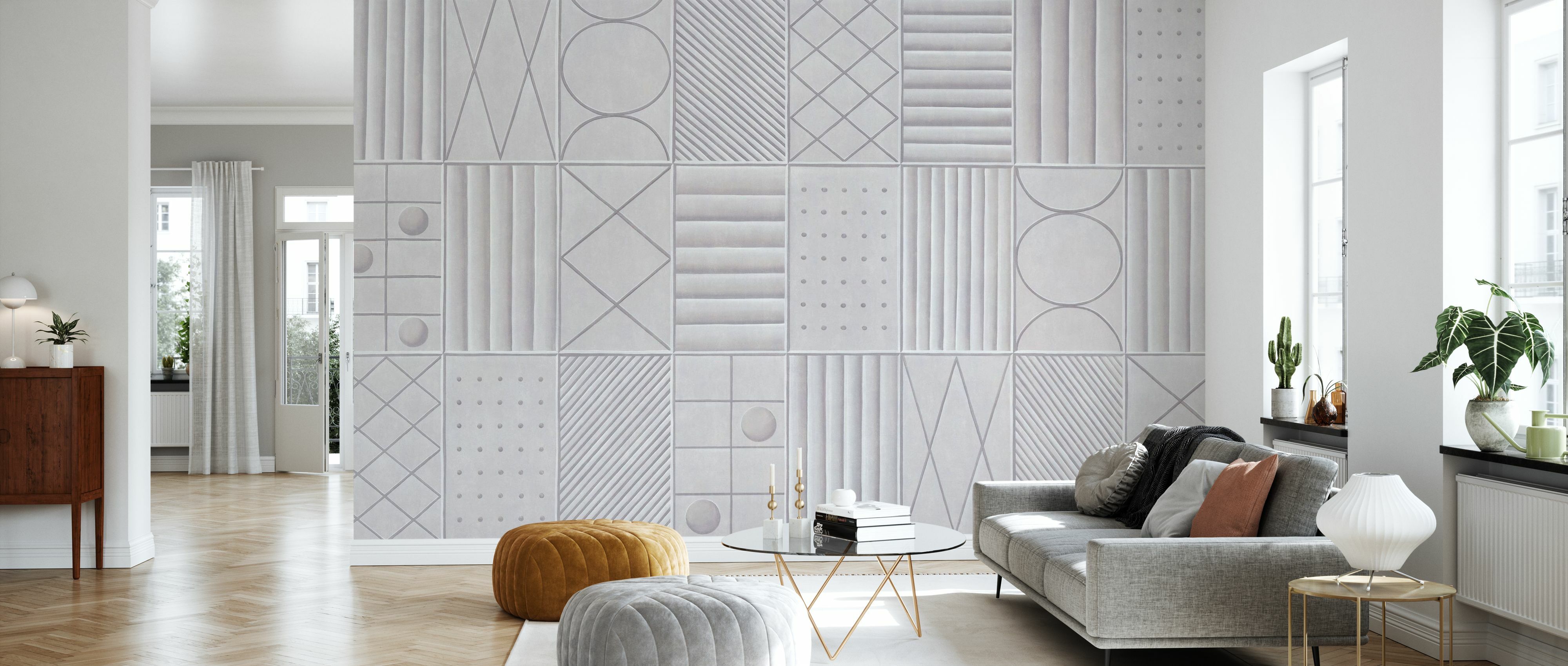 Tapet levels, concrete, photowall 
